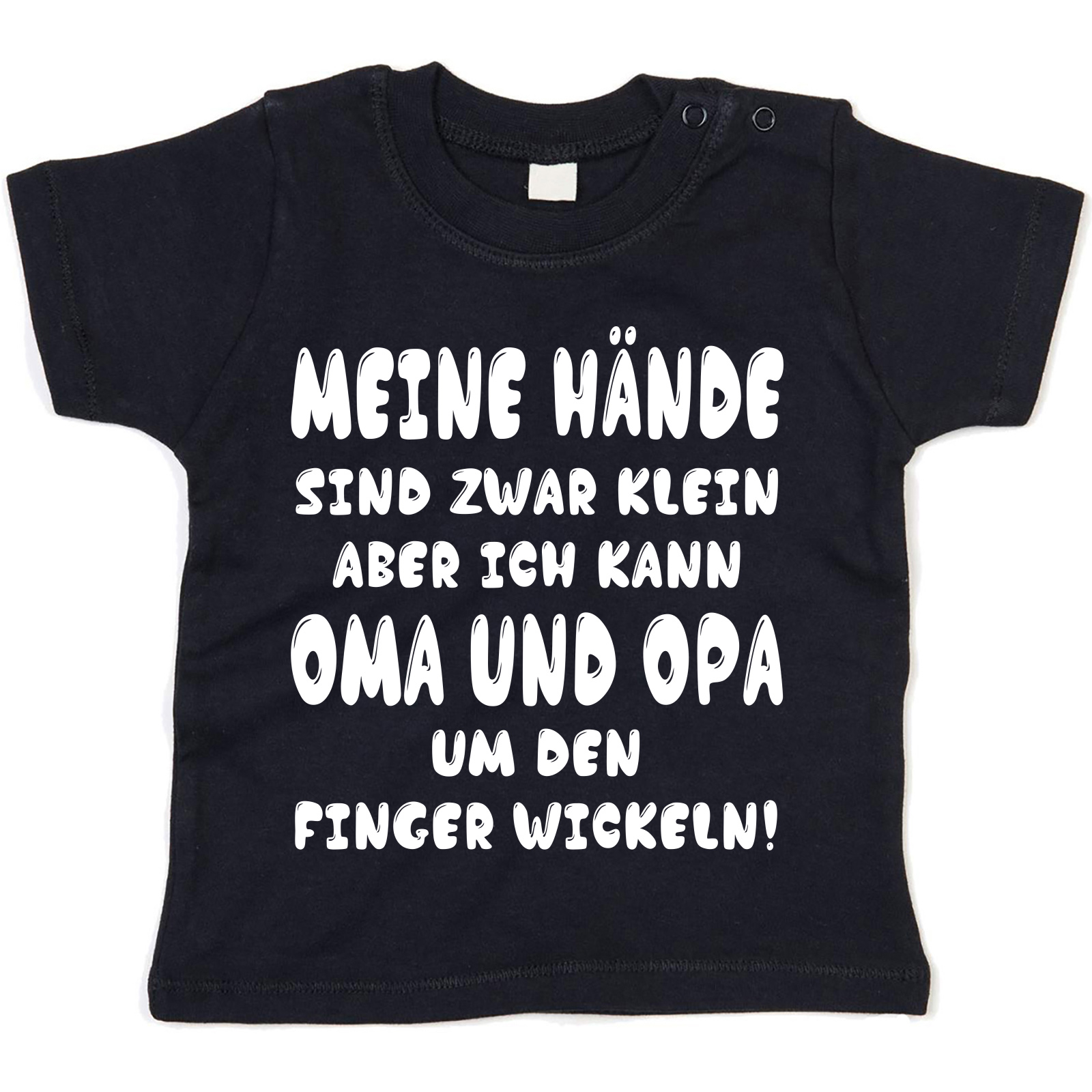 Kinder Babyshirt Modell Oma und Opa um den Finger wickeln  - Onlineshop LieblingsMensch