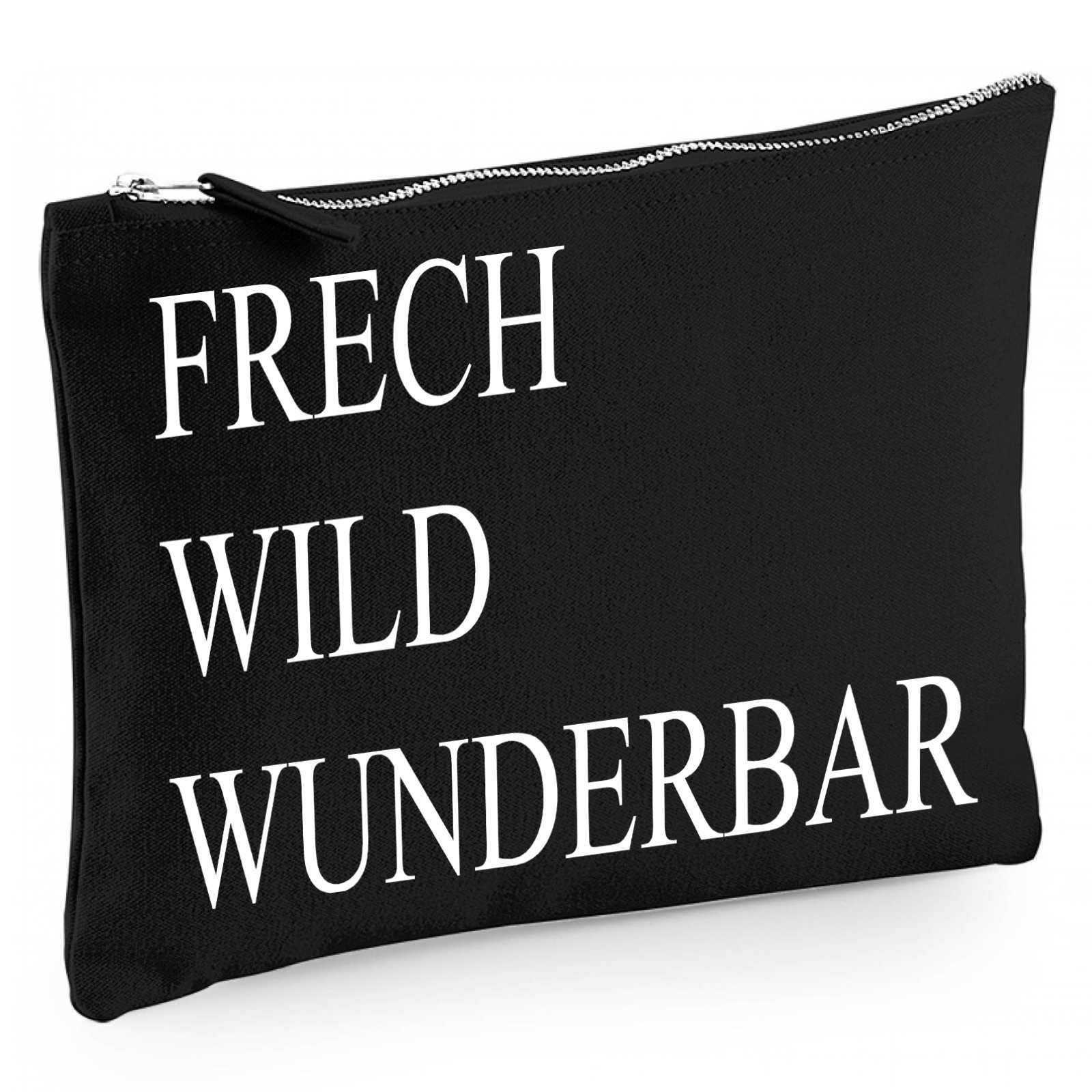 Baumwoll Canvas Kosmetiktasche - Kulturbeutel - Schminktasche Modell: frech, wild, wunderbar