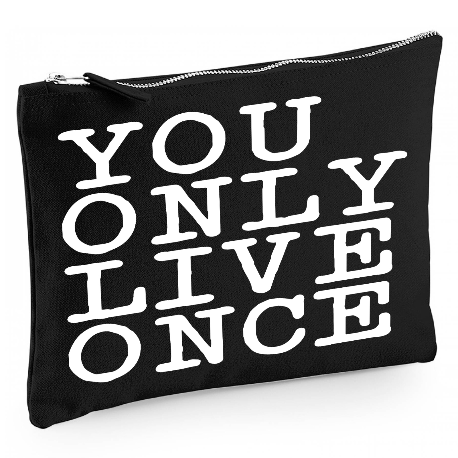 Baumwoll Canvas Kosmetiktasche - Kulturbeutel - Schminktasche Modell: YOLO