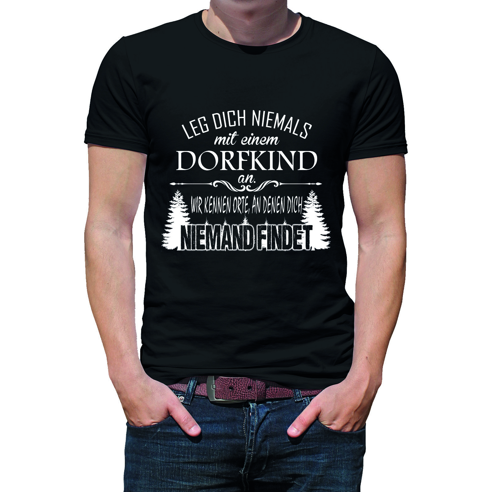 Herren T Shirt Modell Dorfkind  - Onlineshop LieblingsMensch