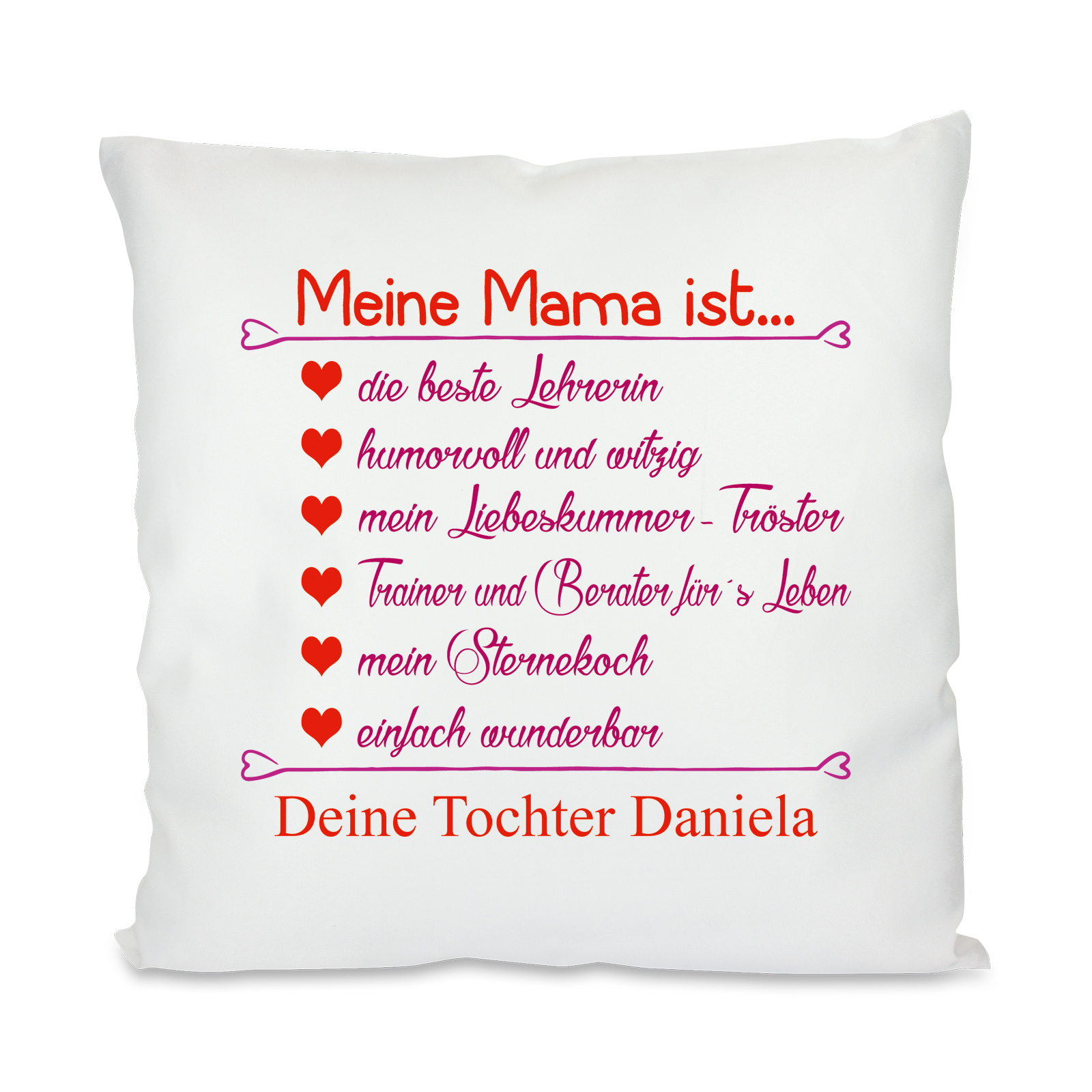 Kissen mit Motiv Modell: Meine Mama ist...