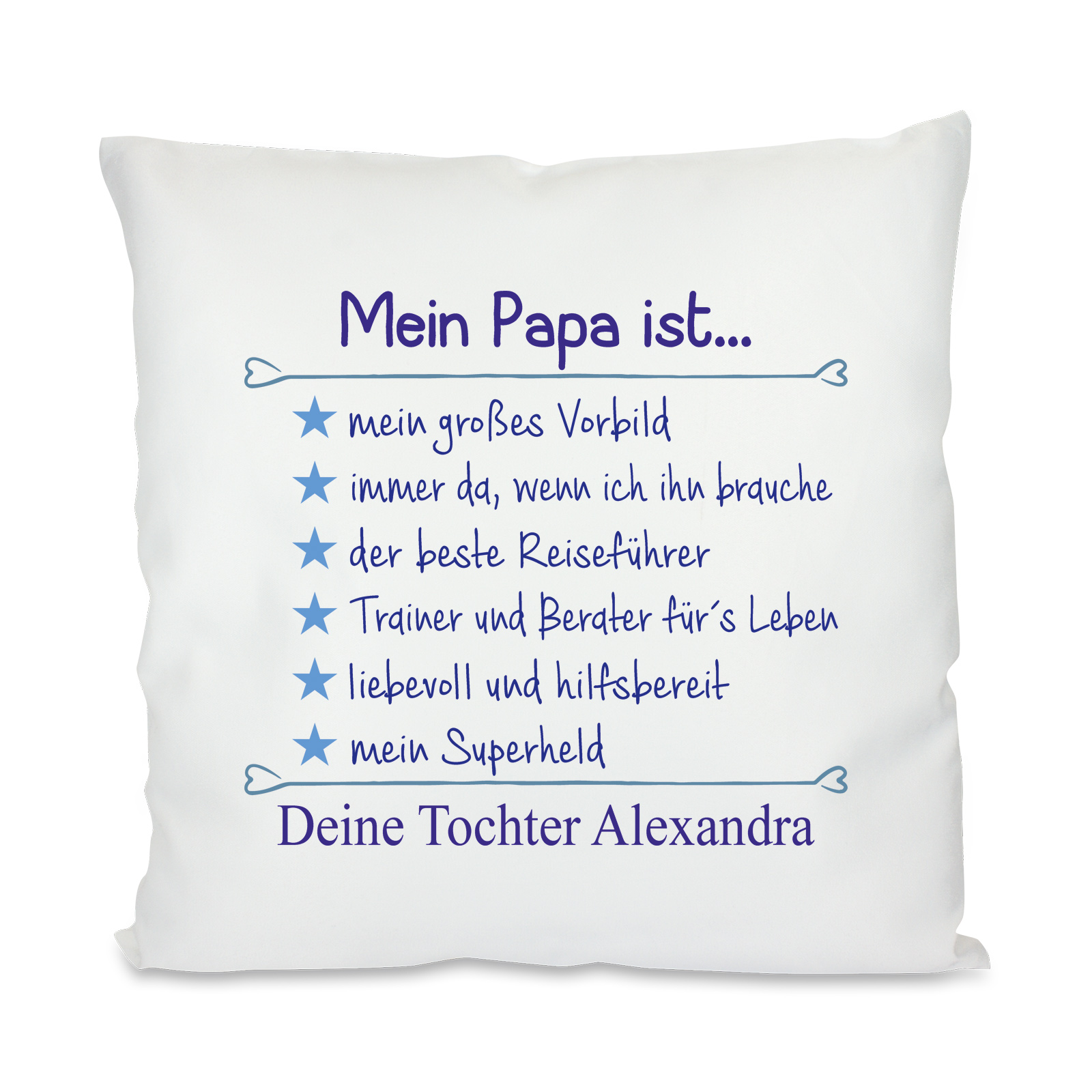 Kissen mit Motiv Modell: Mein Papa ist...