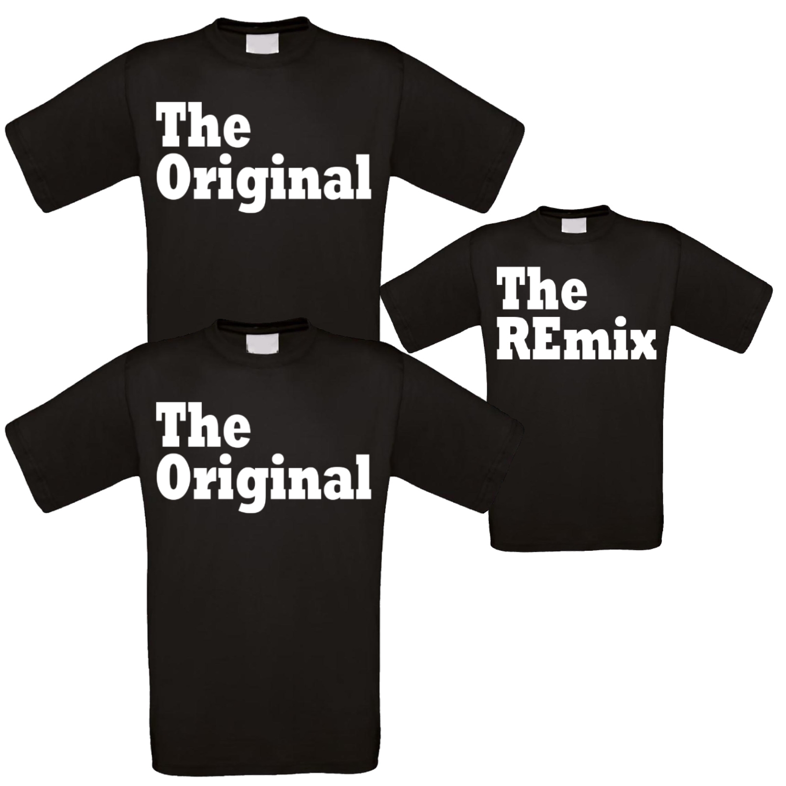 Familienshirts schwarz in verschiedenen Ausführungen The Original The Remix  - Onlineshop LieblingsMensch