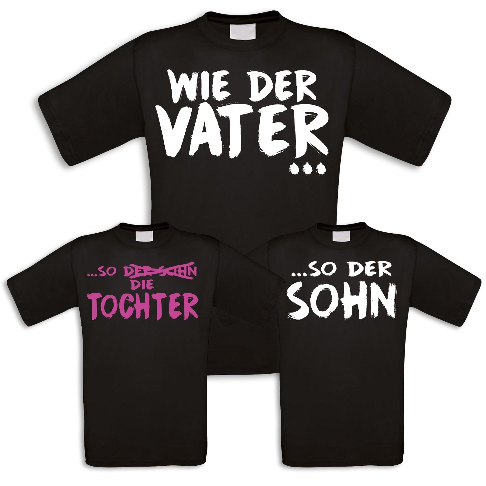 Familienshirts in schwarz für Vater und Sohn oder Tochter Wie der Vater...  - Onlineshop LieblingsMensch