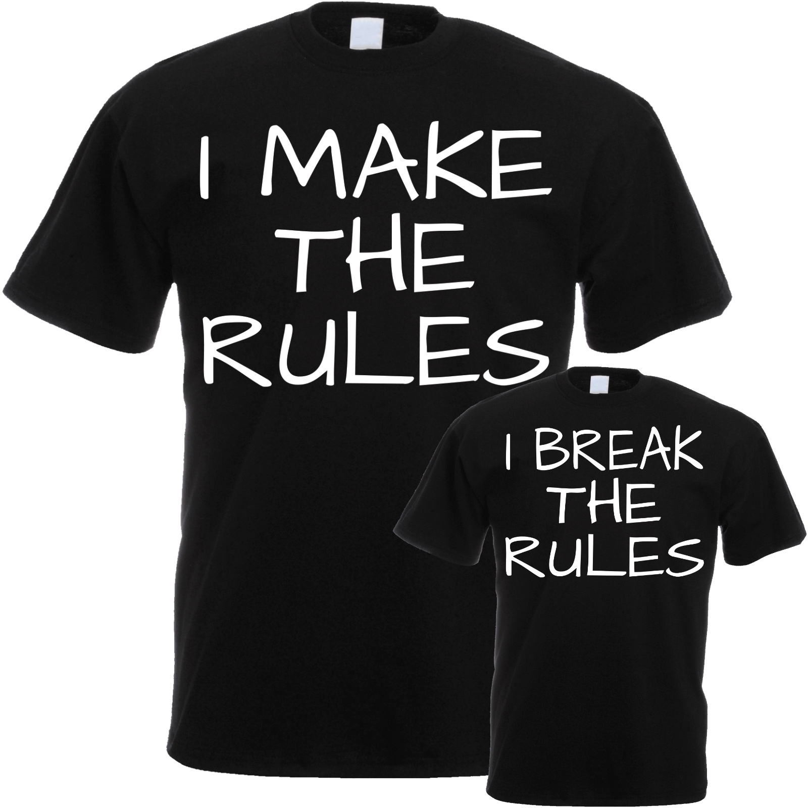 Familienshirts in schwarz oder weiß für Eltern und Kinder The Rules  - Onlineshop LieblingsMensch