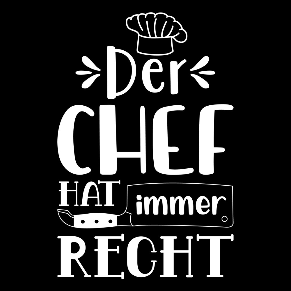 Funshirt weiß oder schwarz, als Tanktop oder Shirt Der Chef hat immer recht