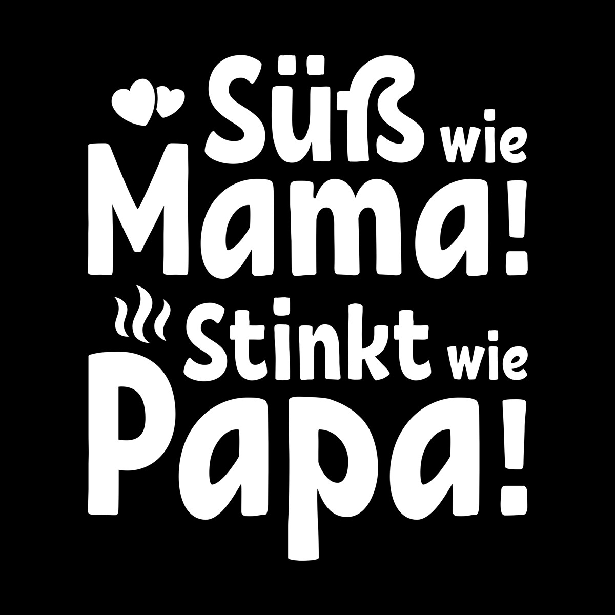 Babybody Modell Süß wie Mama! Stinkt wie Papa!