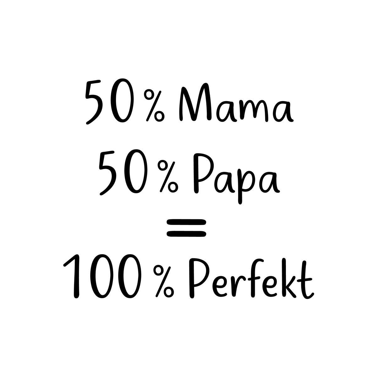 Babybody Modell 50 Mama 50 Papa = 100 PERFEKT