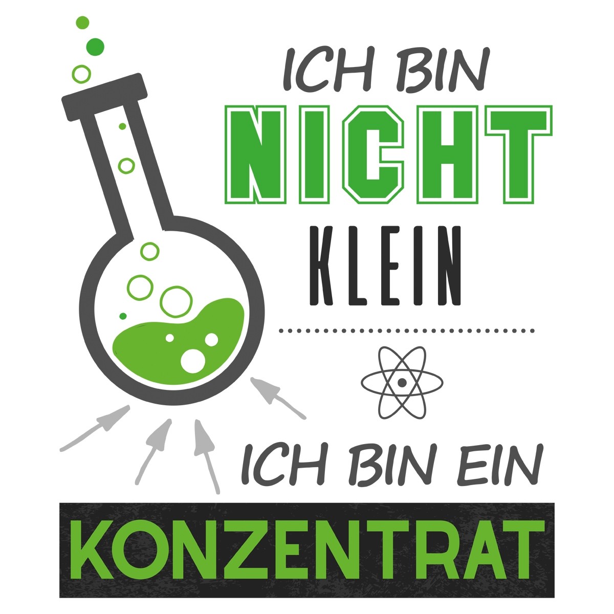 Funshirt Weiss Oder Schwarz Als Tanktop Oder Shirt Ich Bin Nicht Klein Ich Bin Ein Konzentrat