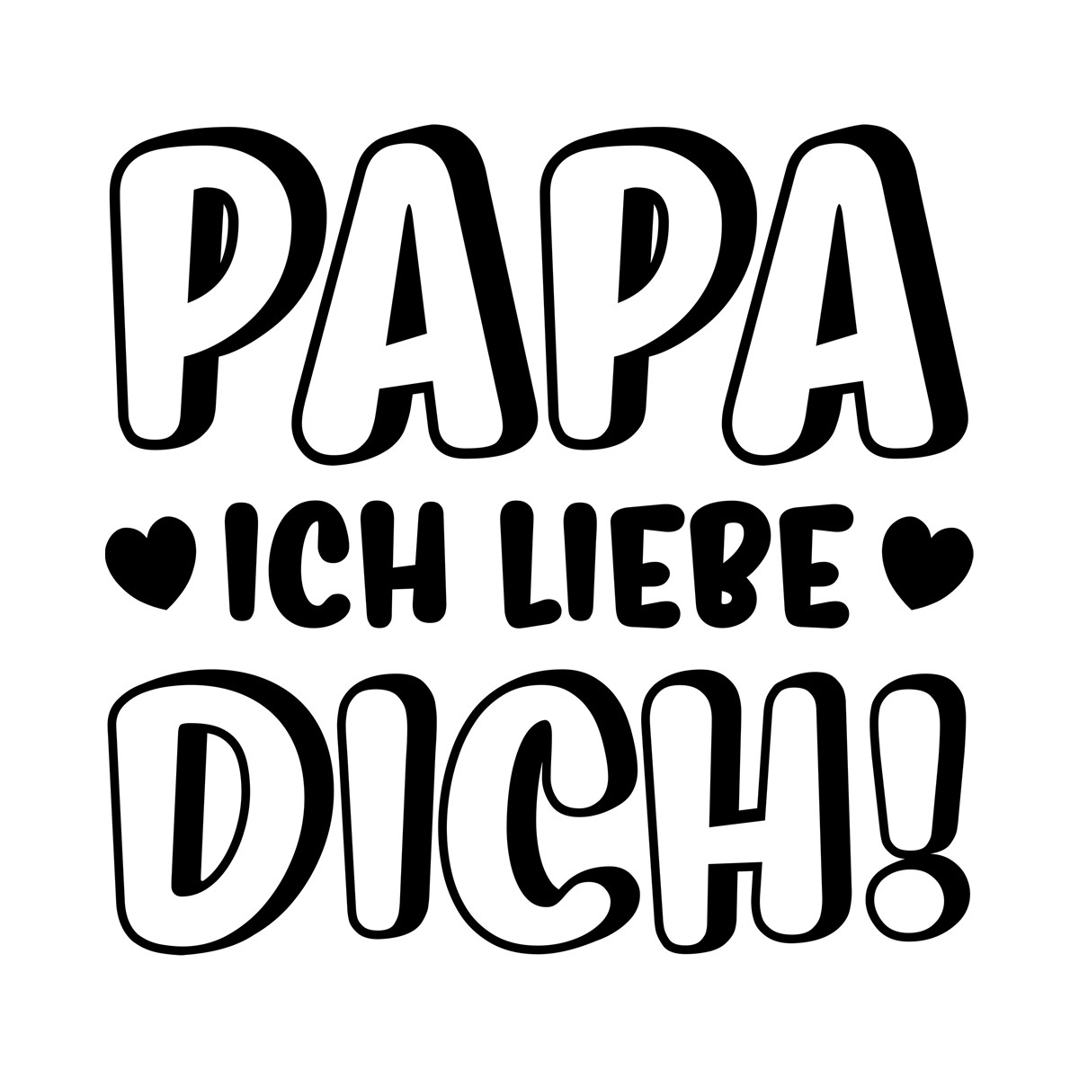 Babybody Modell Papa ich liebe dich!