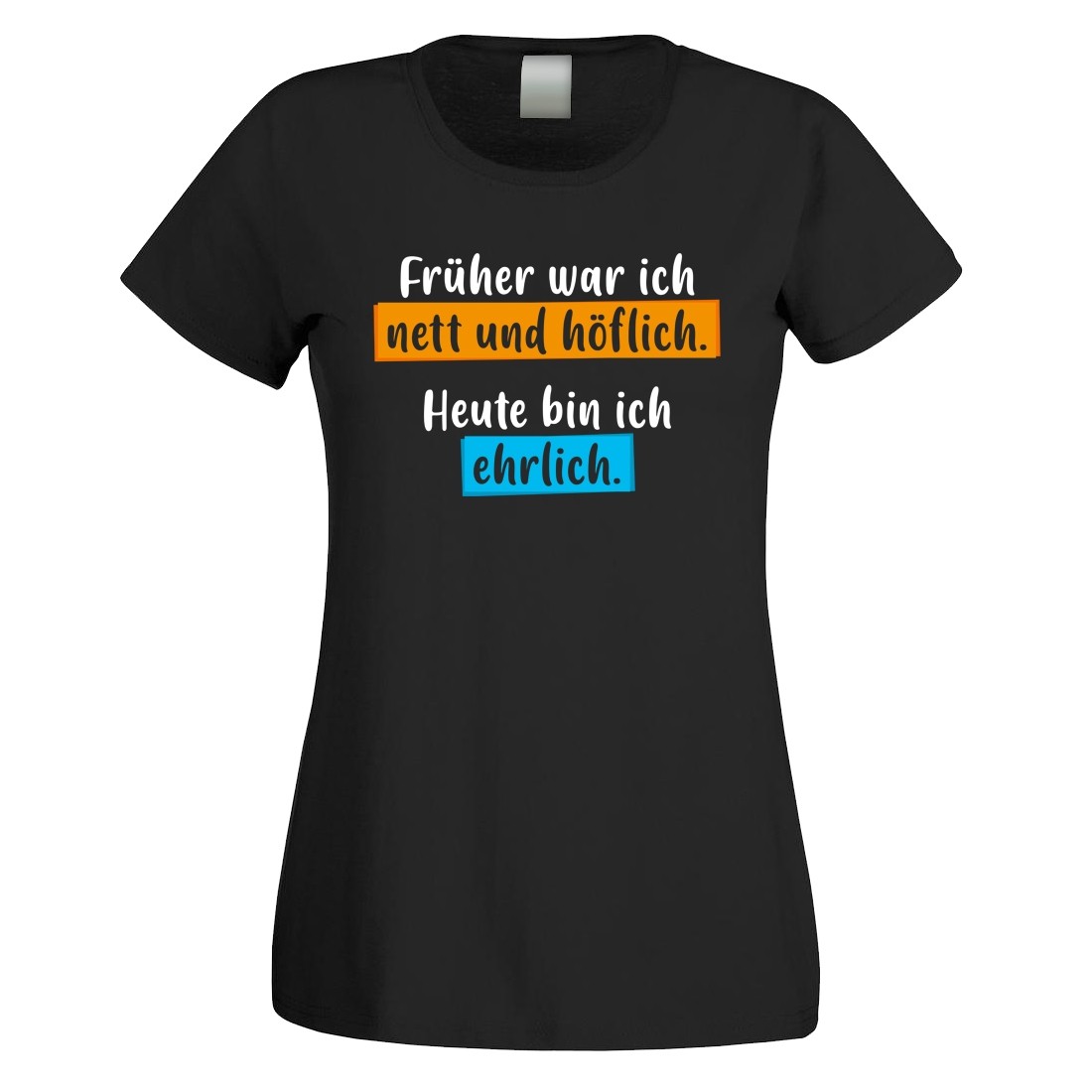 Funshirt weiß oder schwarz, als Tanktop oder Shirt Früher war ich