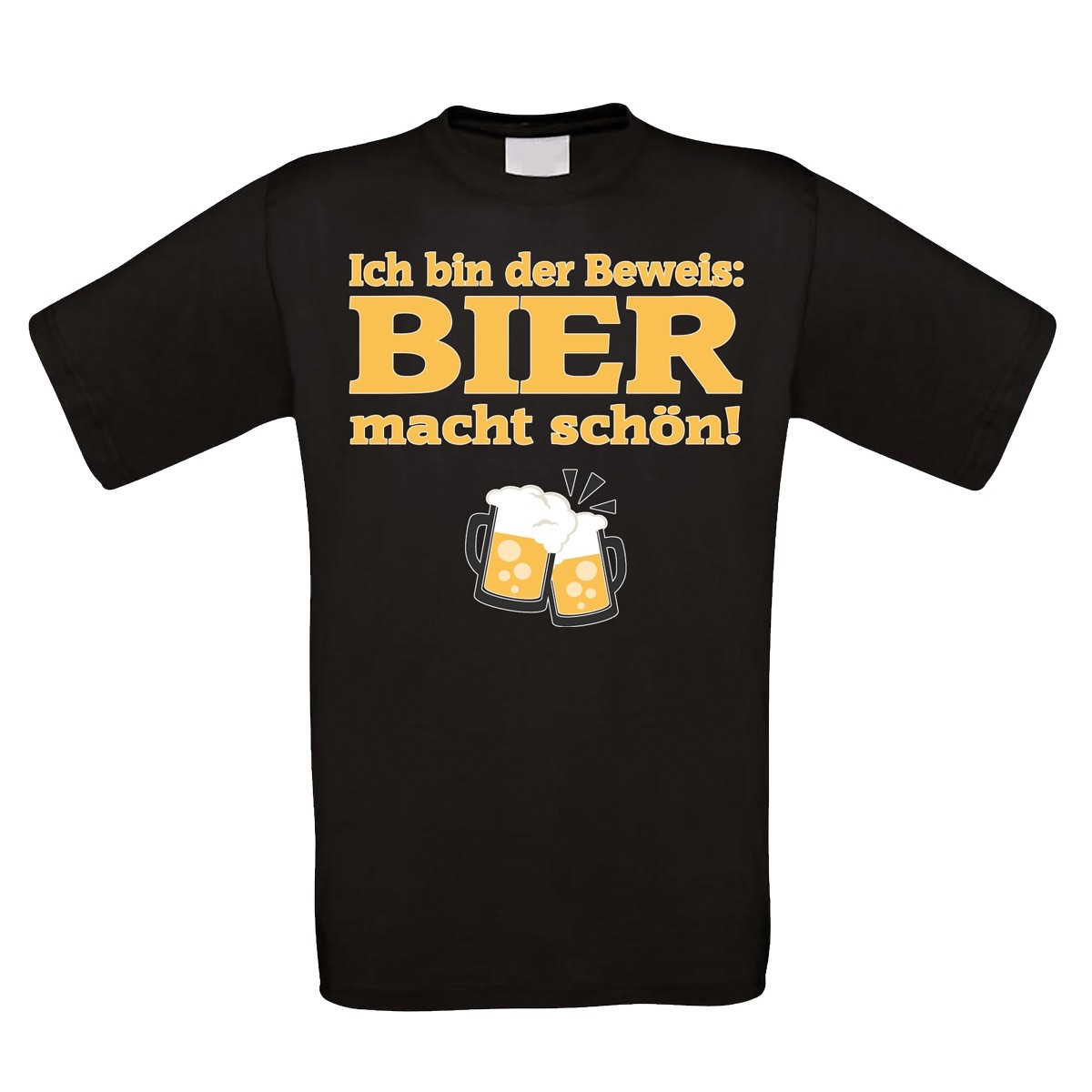 Funshirt weiß oder schwarz - Bier macht schön