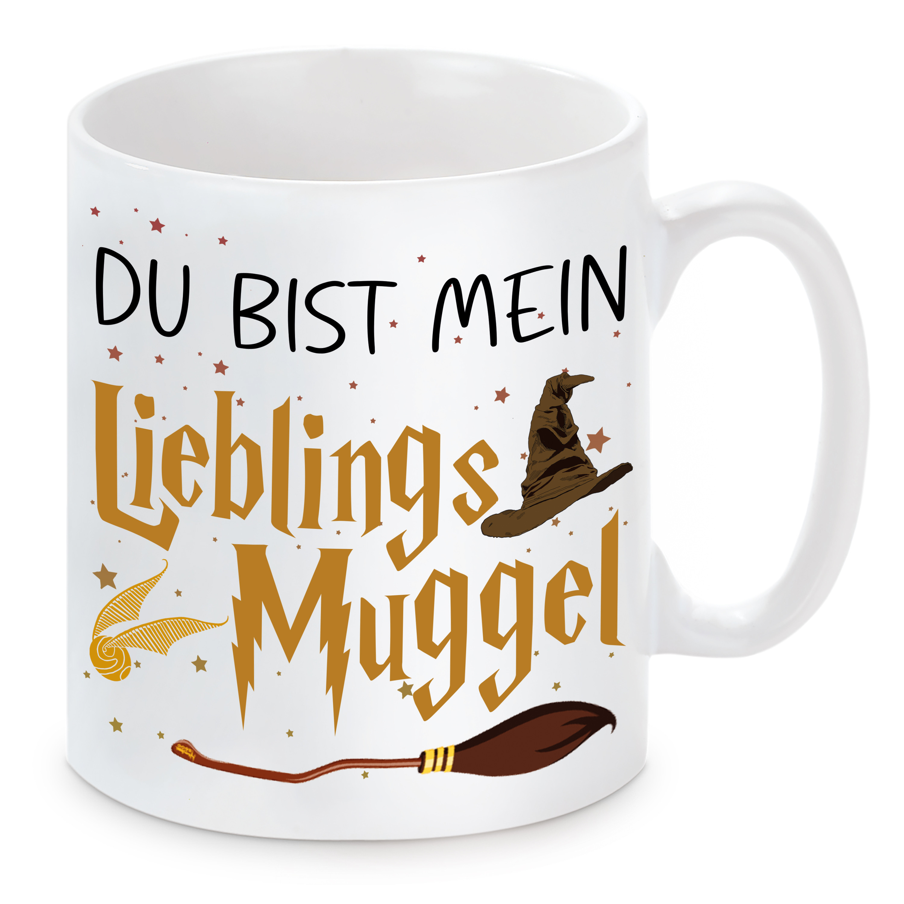 Tasse mit romantischem Spruch | Du bist mein Lieblings Muggel | Keramiktasse für Verliebte | Geburtstag Valentinstag | hochwertiger Druck optional mit Wunschtext auf der Rückseite