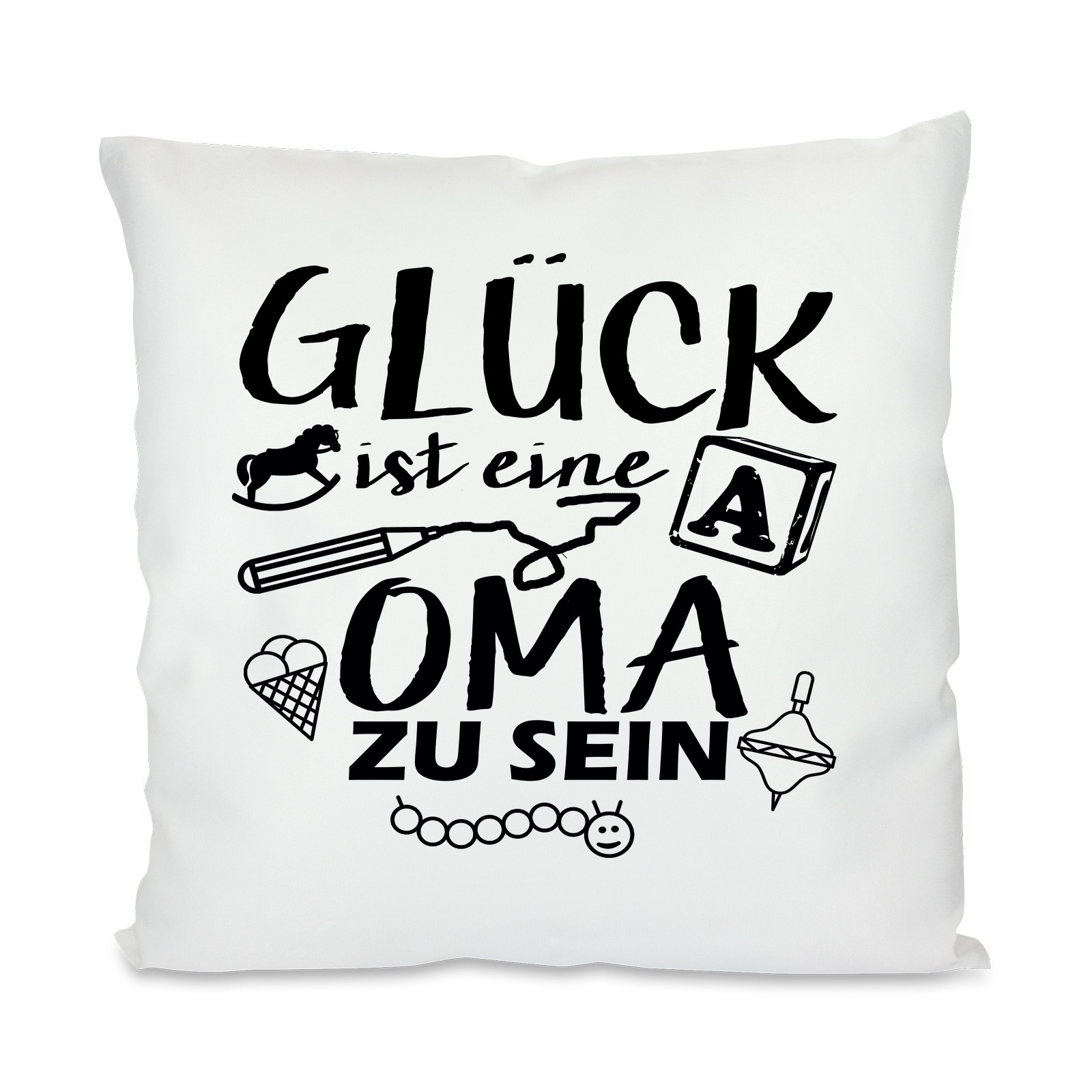 Kissen mit Motiv - Modell: Glückliche Oma