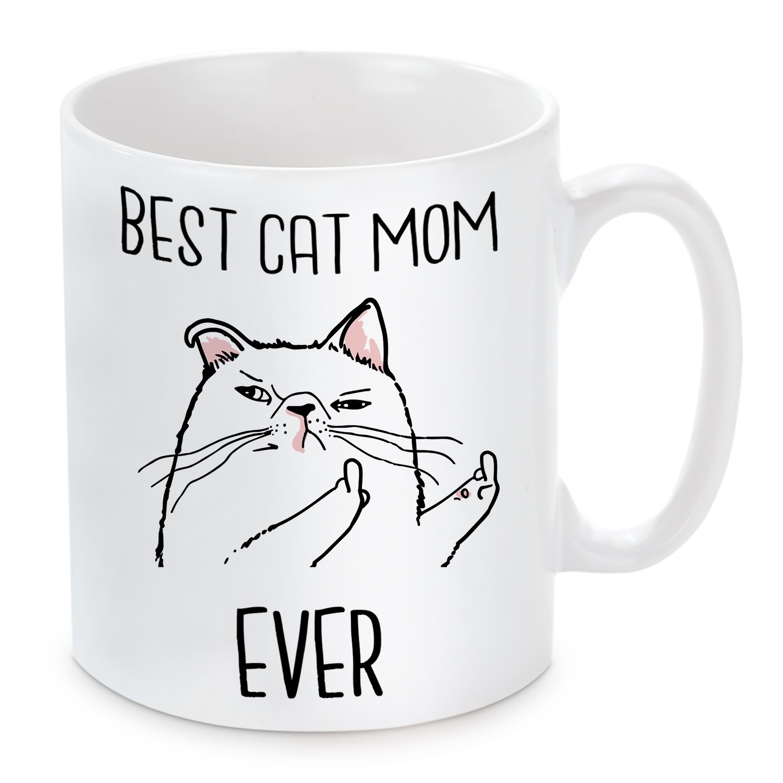 Tasse Modell: Best Cat Mom Ever.