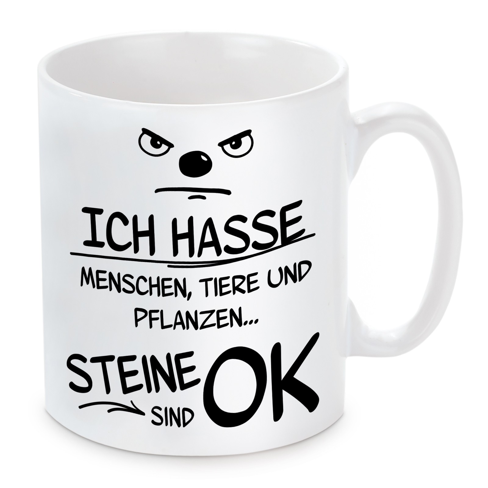 Tasse mit Motiv - Ich hasse Menschen - Tiere und Pflanzen.....