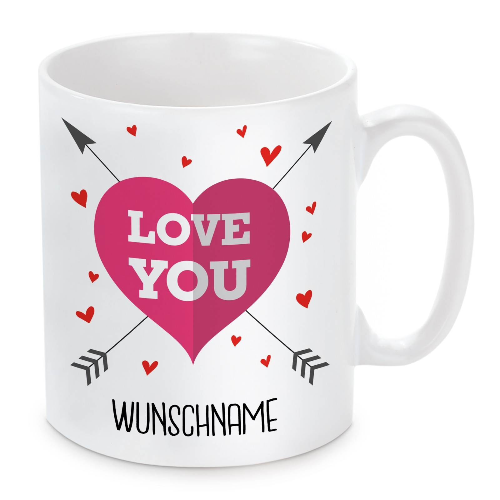 Tasse mit Motiv - Love YOU (personalisierbar)