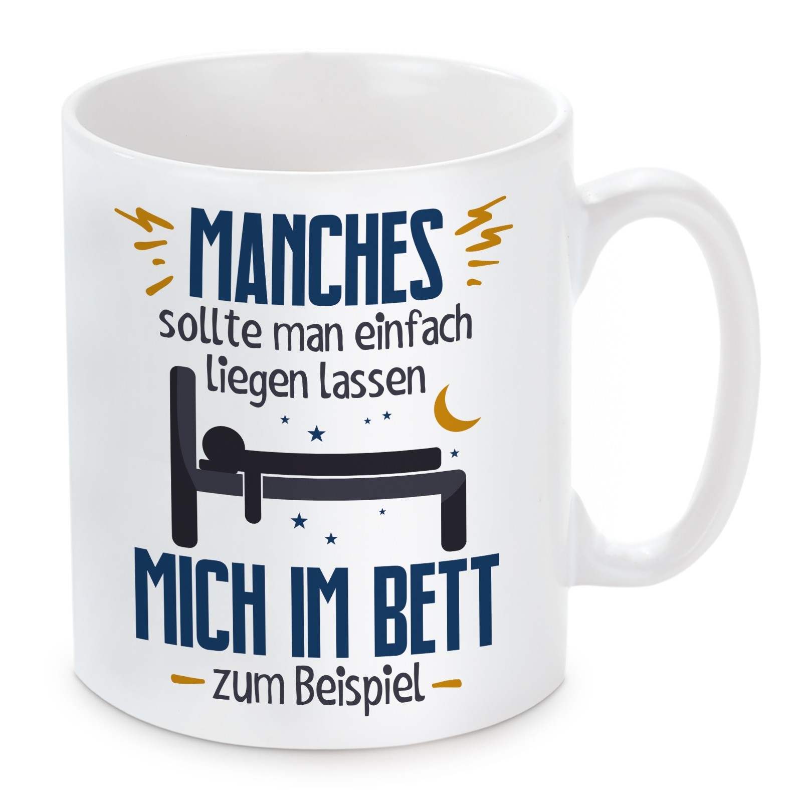 Tasse mit Motiv - Manches sollte man einfach liegen lassen.....