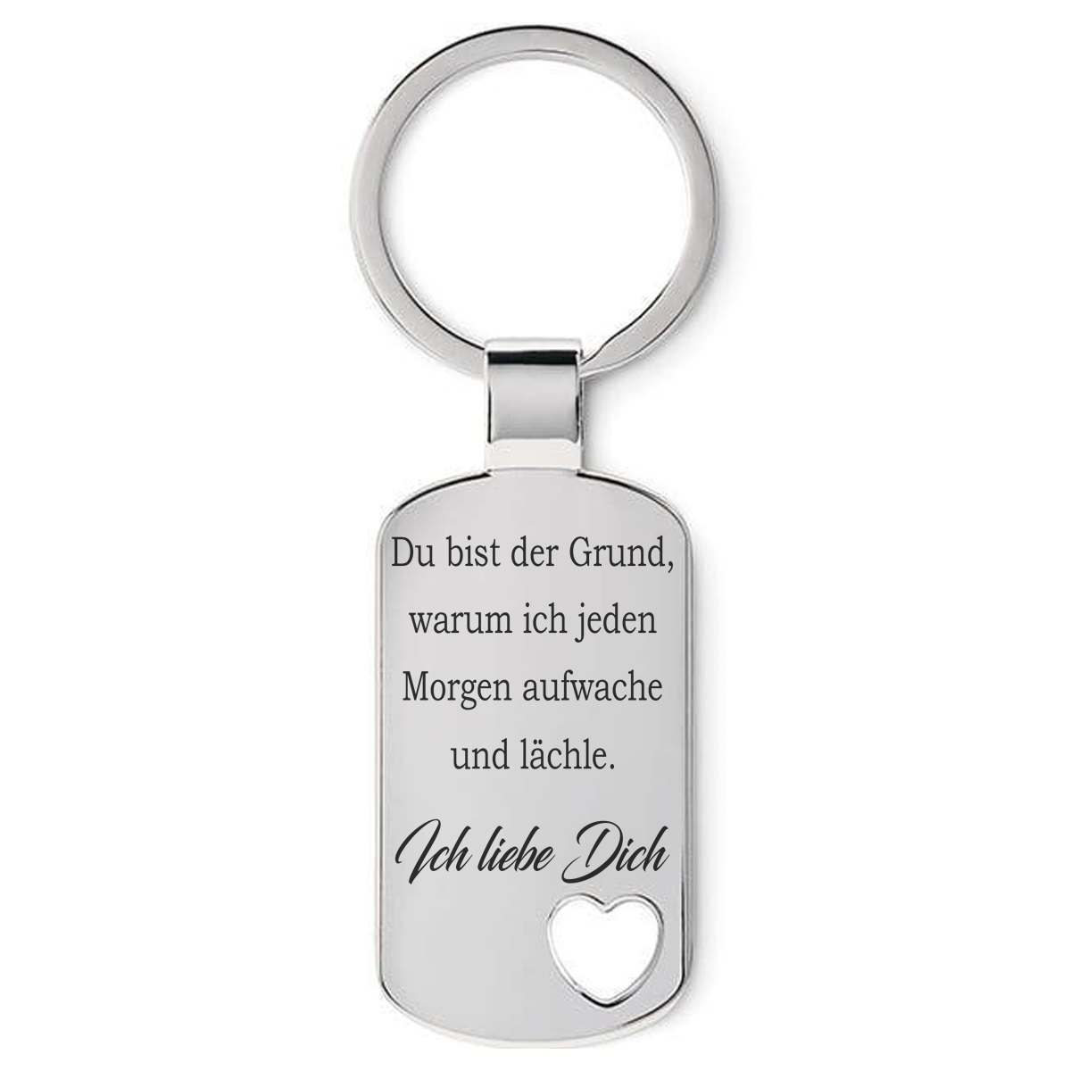 Portachiavi In Legno Di Noce Lieblingsmensch – Inciso 'Du Bist Mein Stern', 12 Cm, Marrone, Regalo Speciale