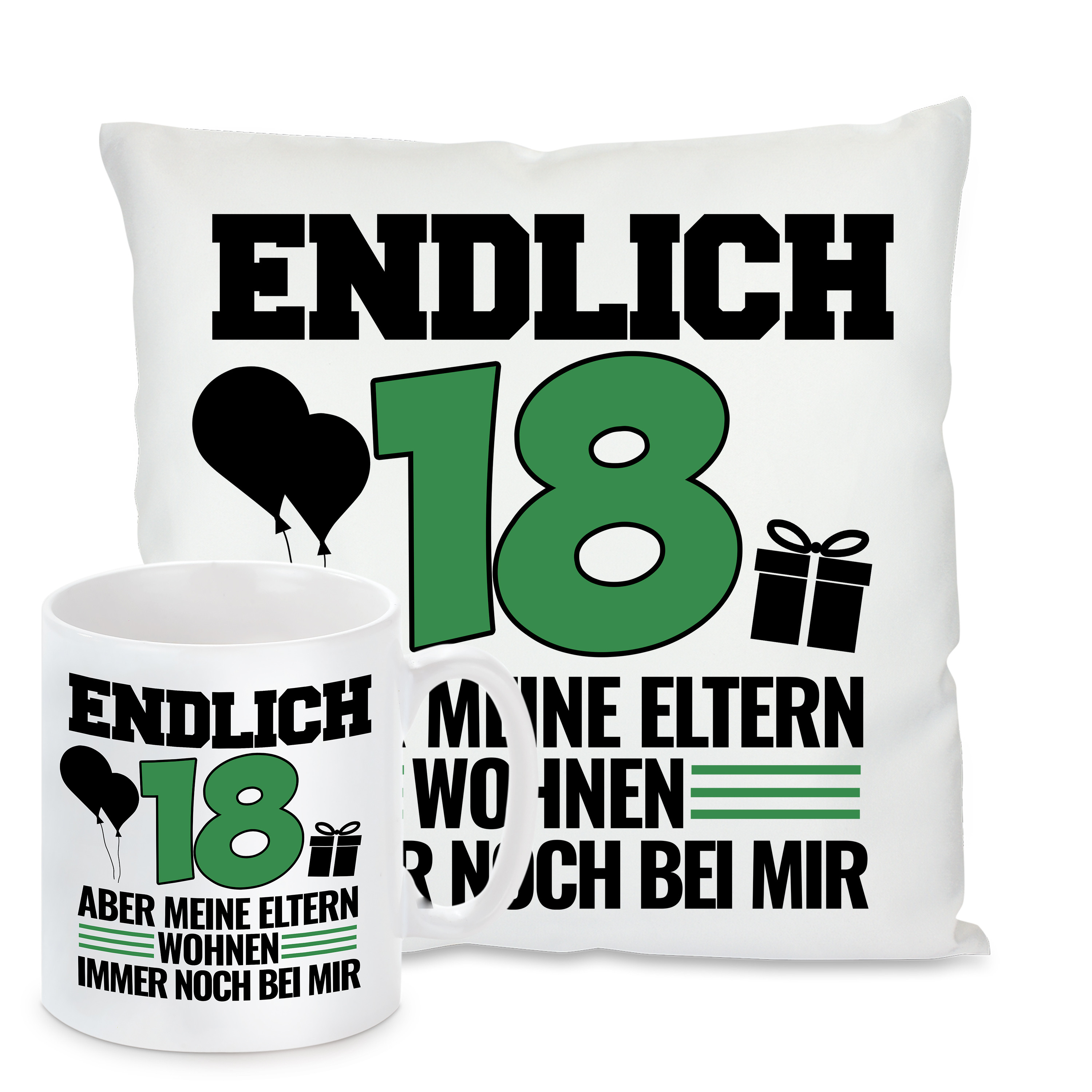 Kissen oder Tasse: Endlich 18