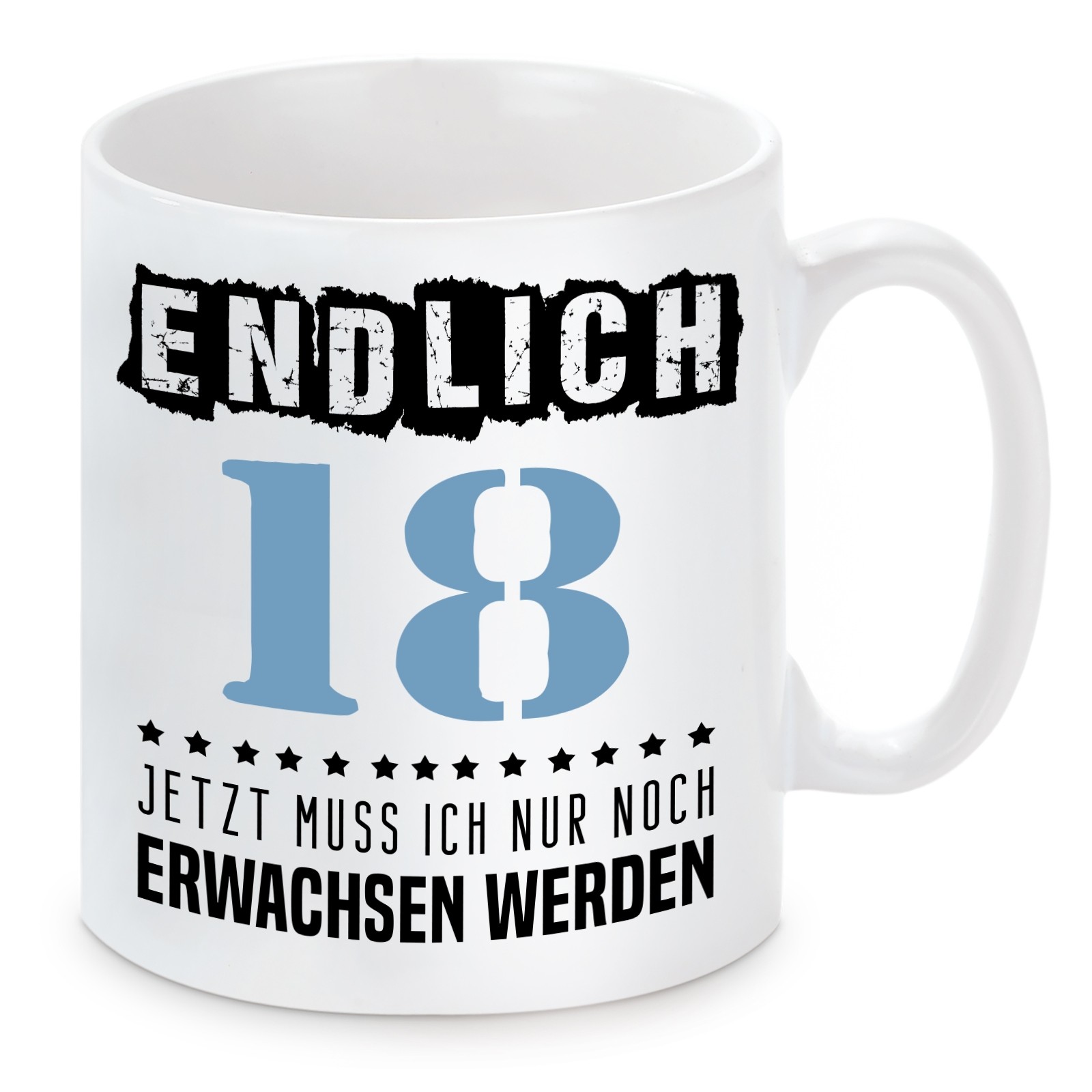 Tasse mit Motiv - Endlich 18