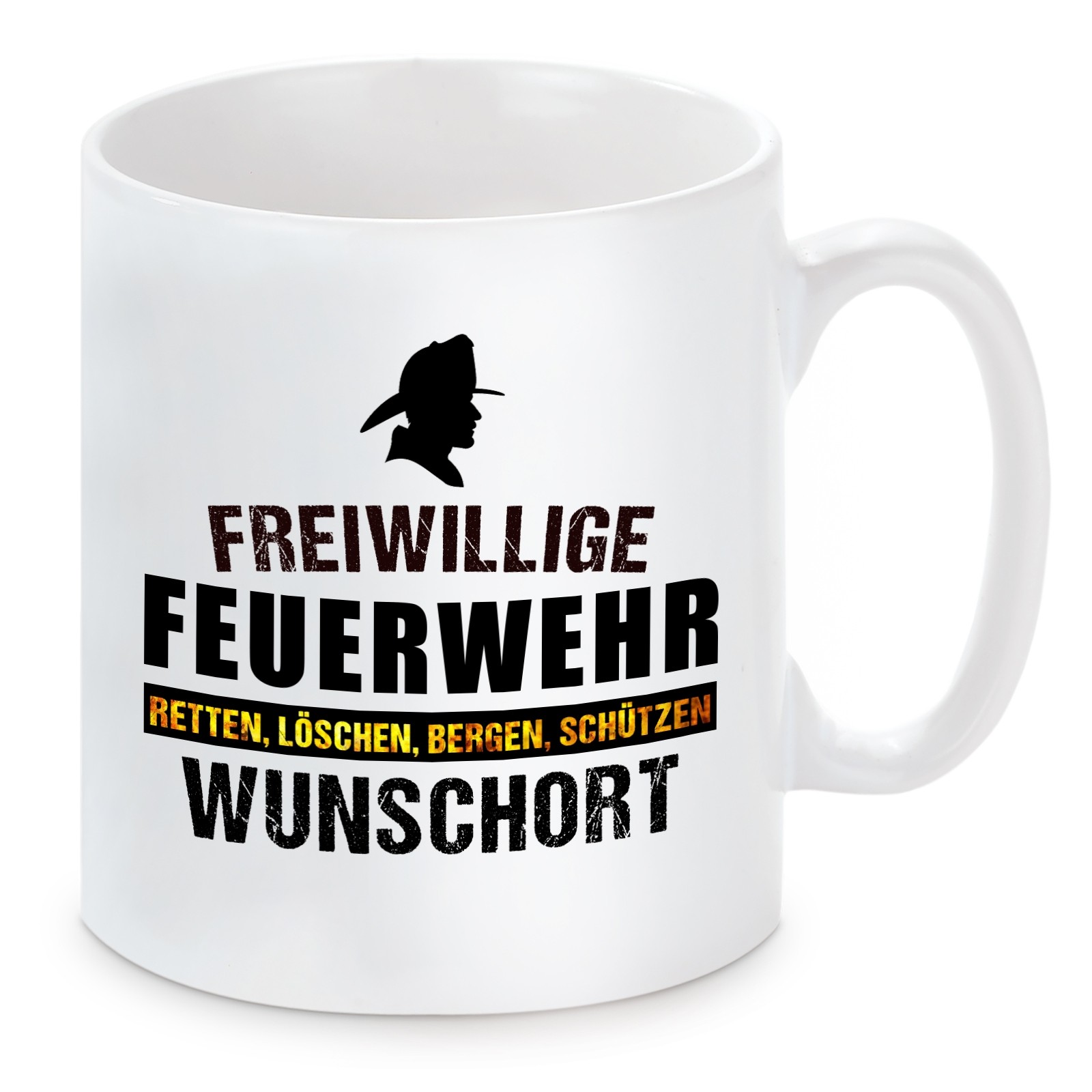 Tasse mit Motiv - Feuerwehr "Wunschort"