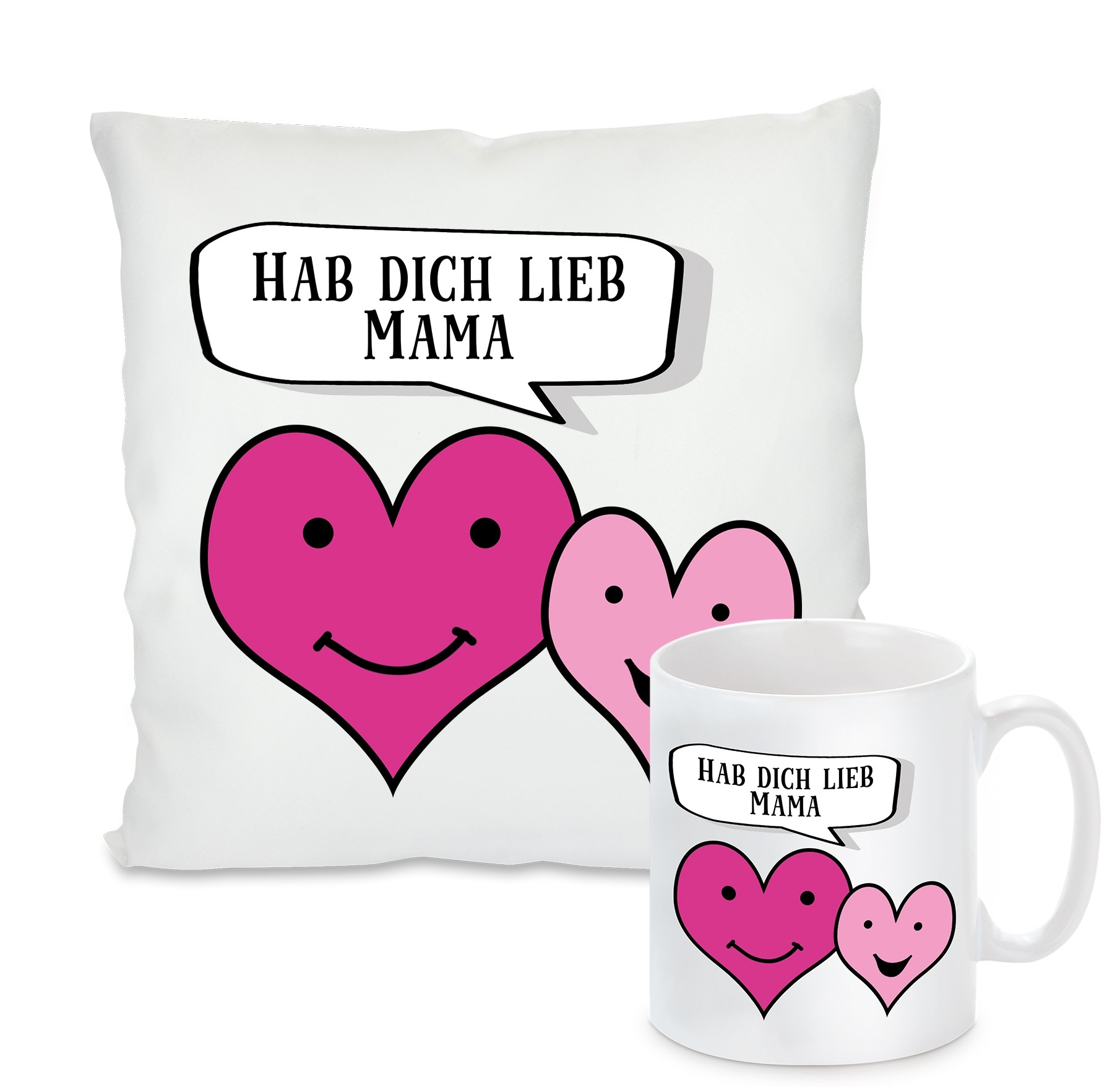 Kissen oder Tasse: Hab dich lieb Mama