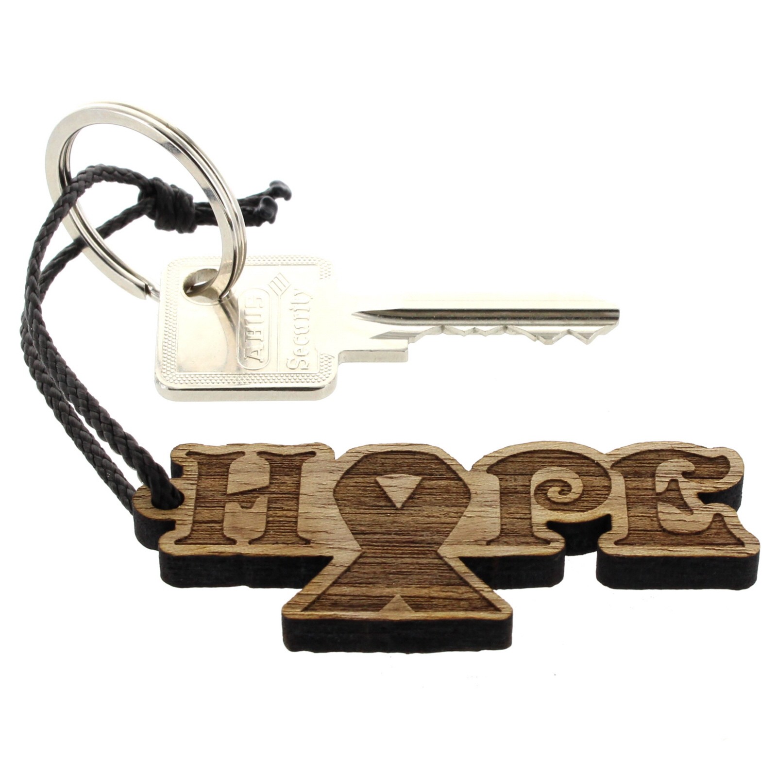 Gravur Schlüsselanhänger aus Holz - Modell: Hope