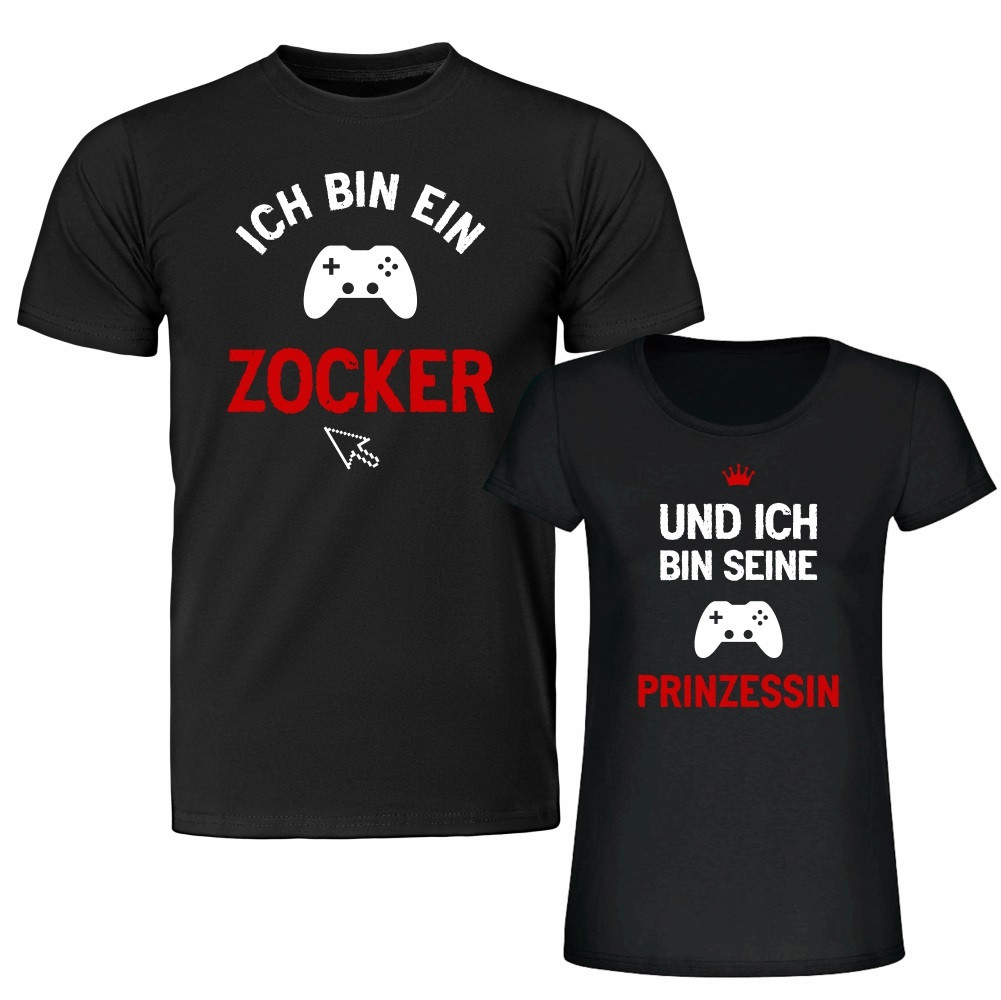 T-Shirt Partner Set Zocker und seine Prinzessin