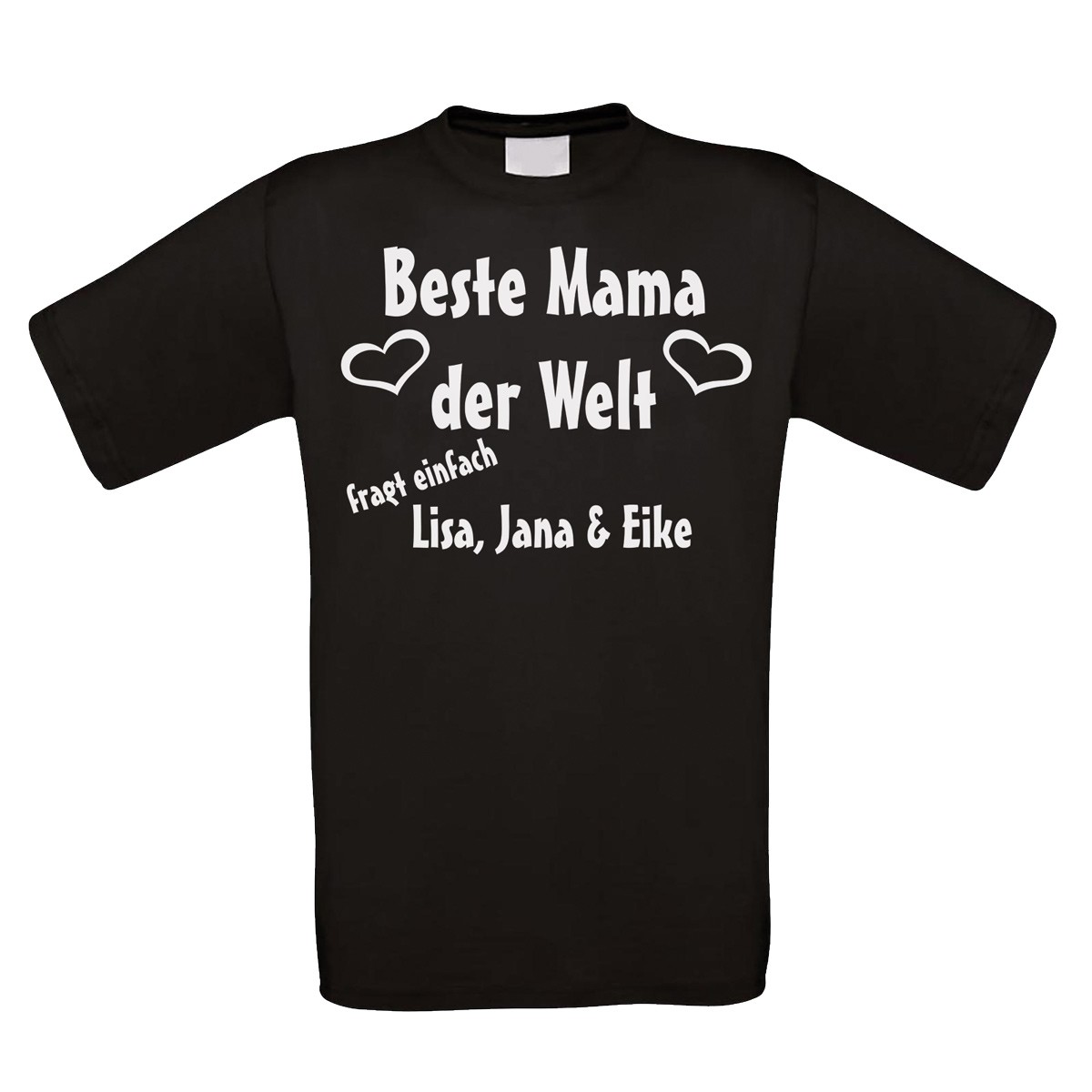 Shirt weiß oder schwarz - Beste Mama der Welt (personalisiert)