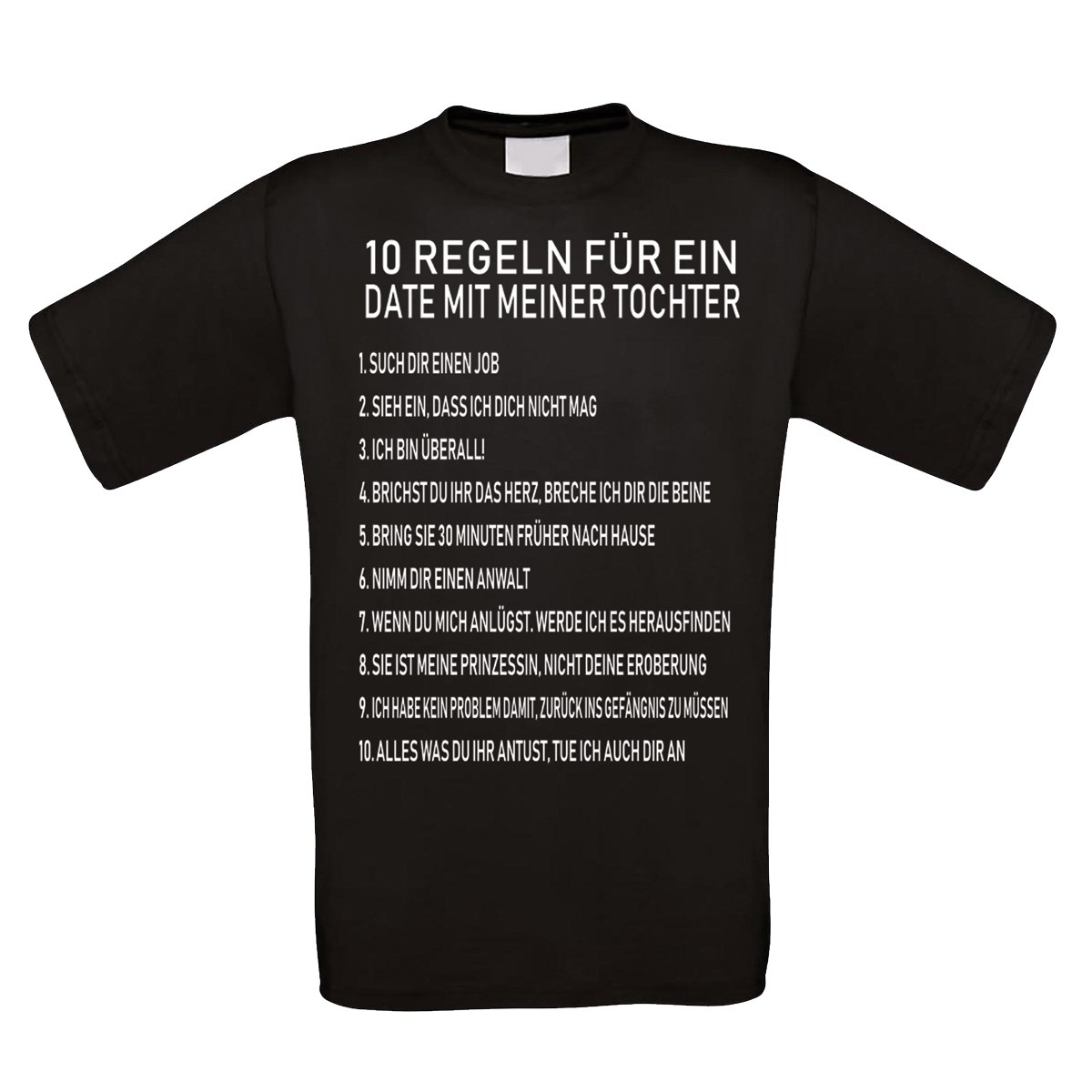 Funshirt weiß oder schwarz - 10 Regeln