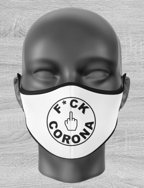  Mund Nase Maske "F*ck Corona mit Gummizug