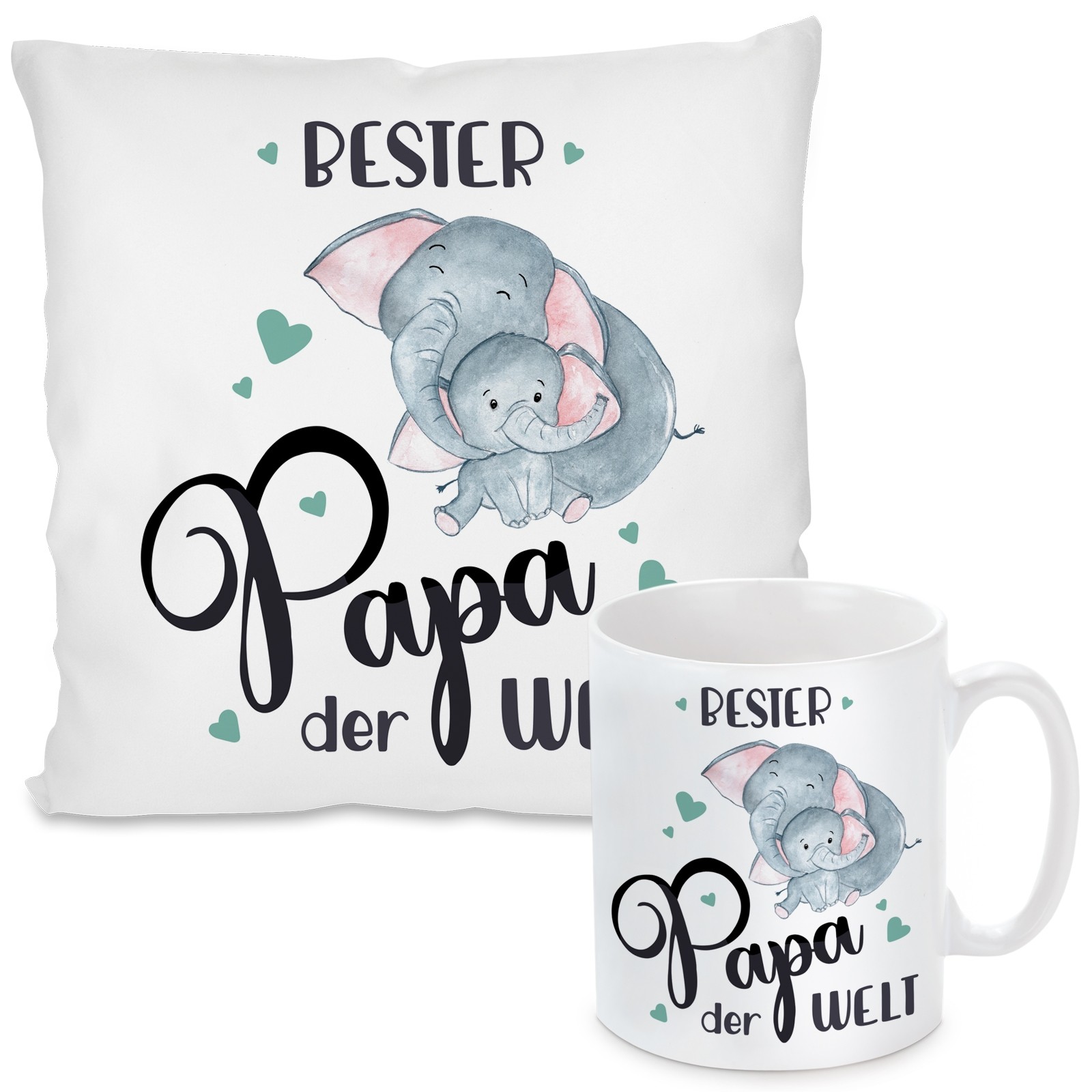 Kissen oder Tasse mit Motiv - Bester Papa der Welt!