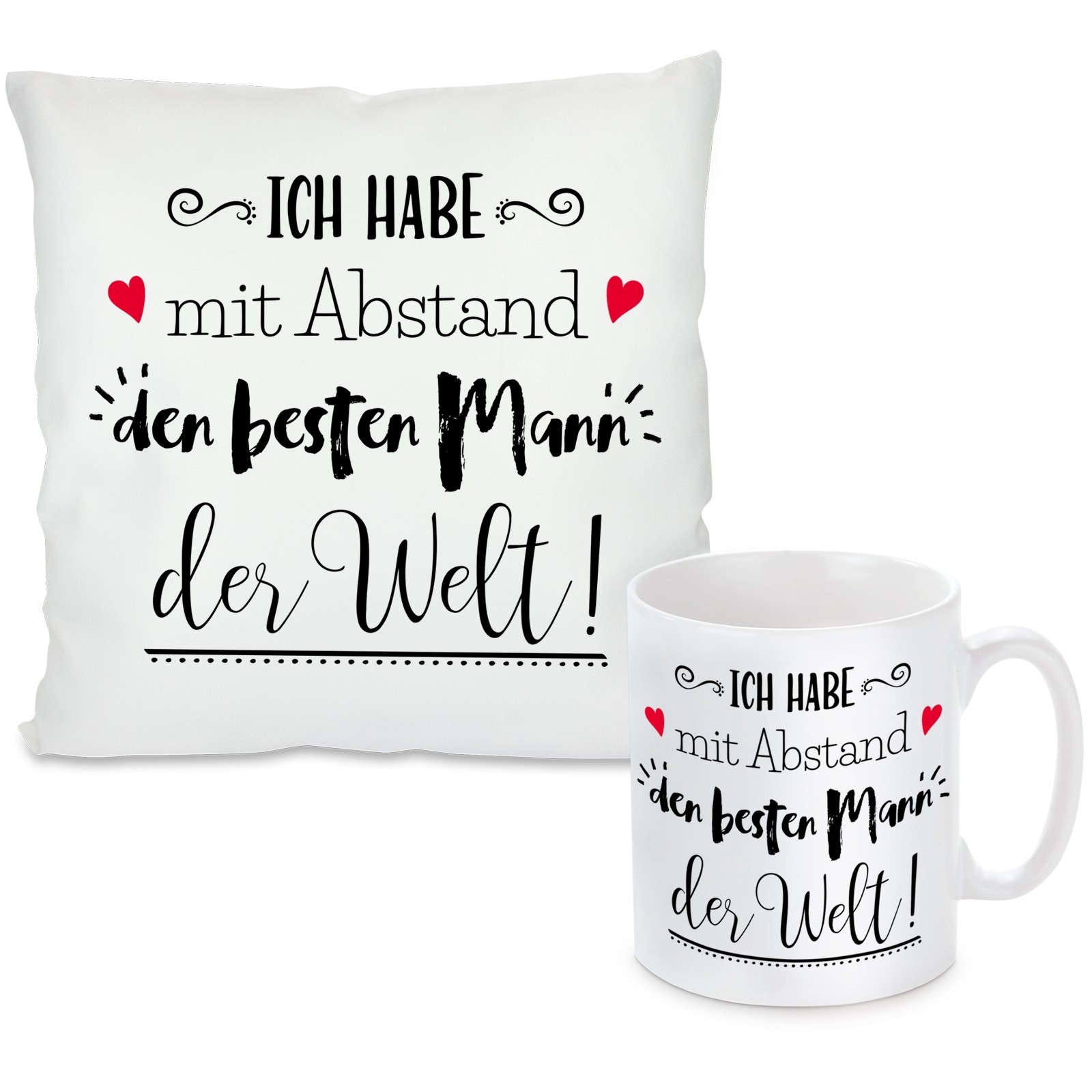 Kissen oder Tasse mit Motiv Modell: Ich habe den besten Mann