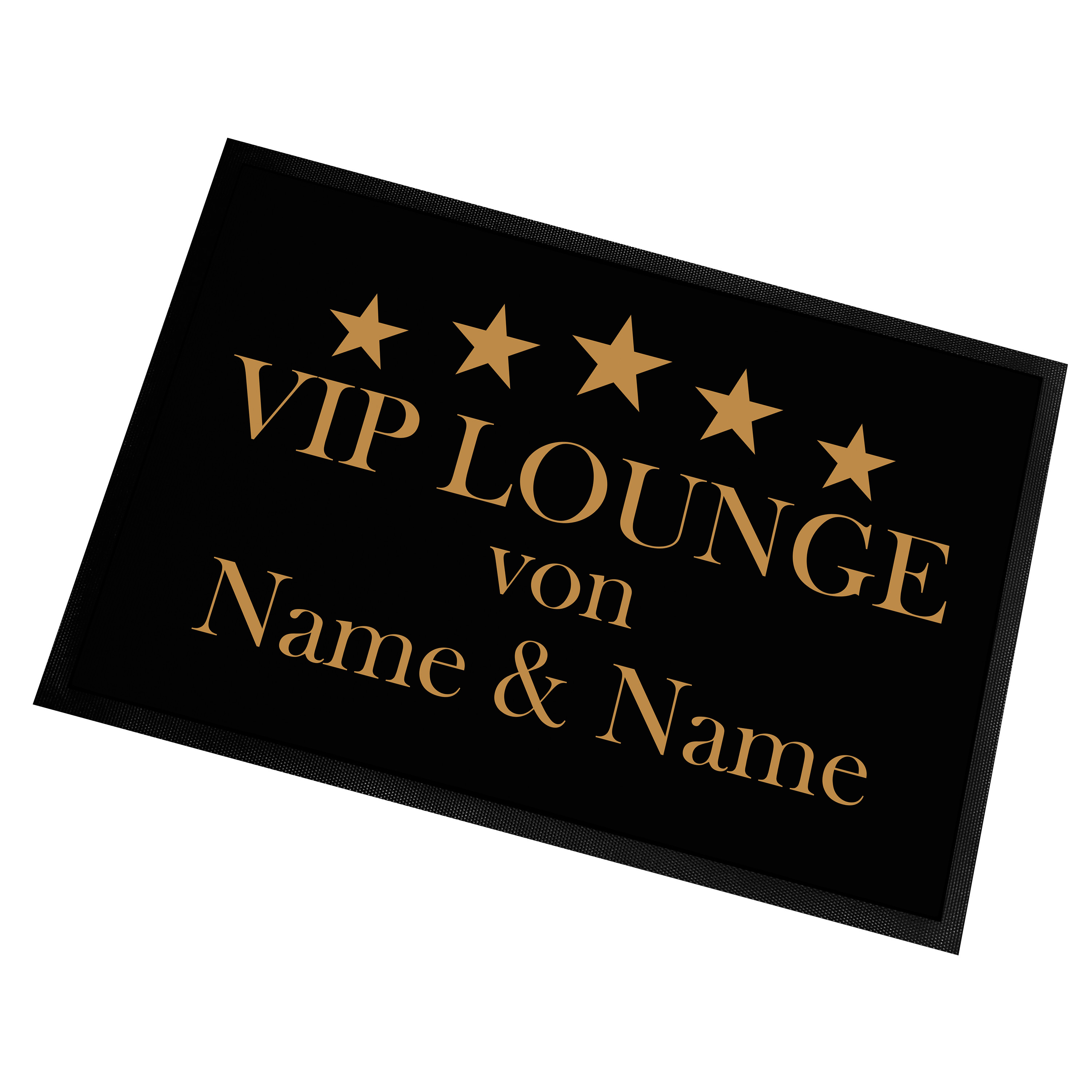 personalisierte Fußmatte | Türmatte mit Wunschtext | Vip Lounge | 60x40cm | für innen und außen | Vorleger für die Haustür / Flur | Geschenk zur ersten Wohnung | Einweihung