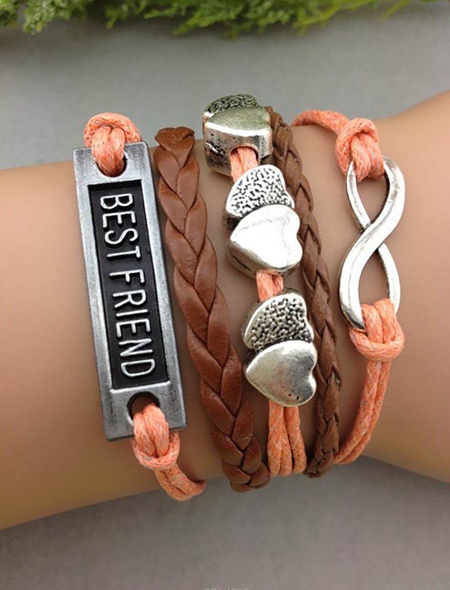 Armband Best Friend mit Herzen und Unendlichkeitszeichen