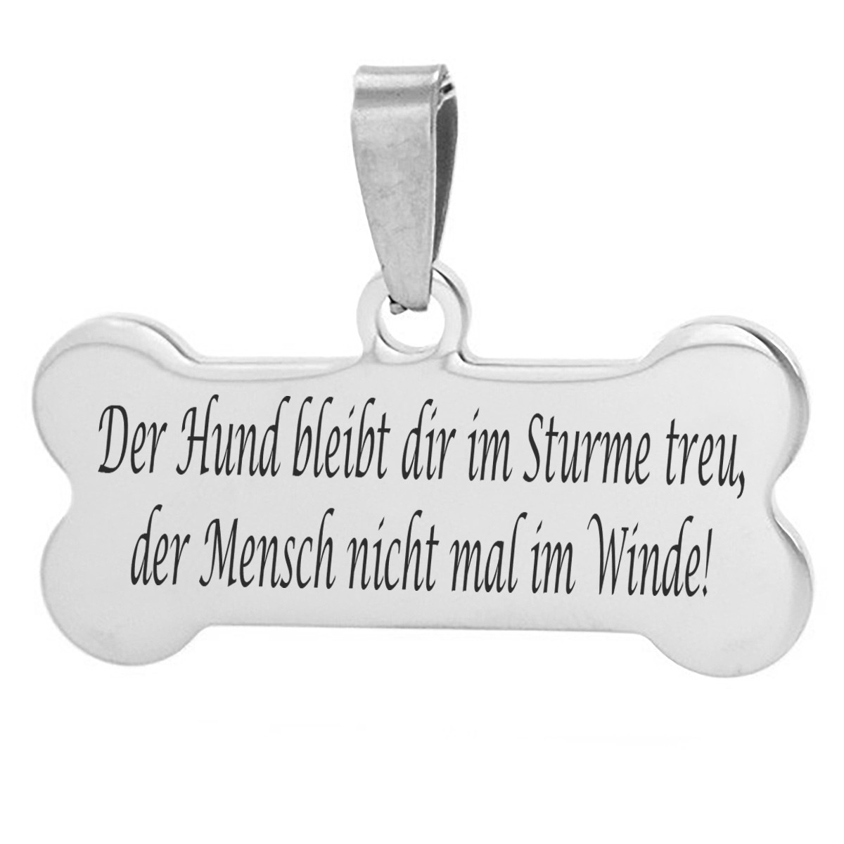 Edelstahl Dog Tag Anhänger mit Lasergravur