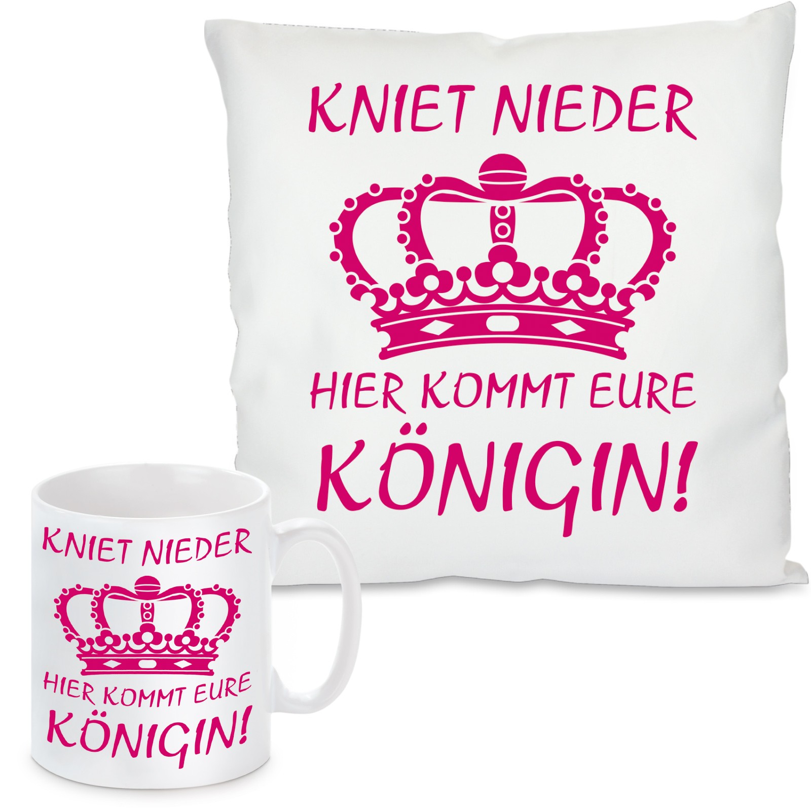 1 Kissen 1 Tasse