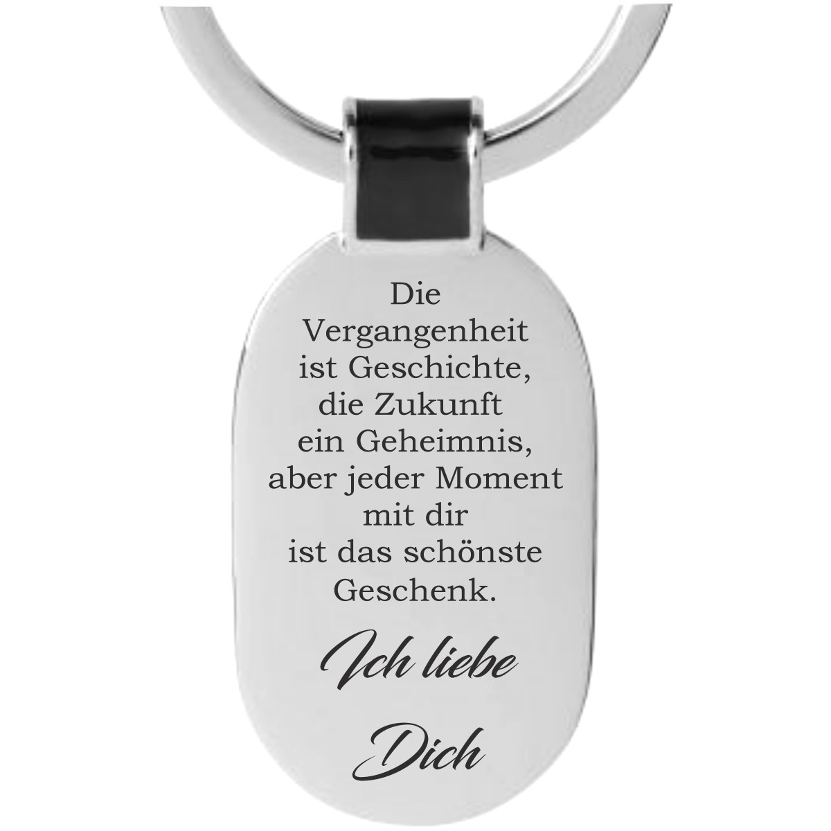 Metall Schlüsselanhänger Die Vergangenheit ist Geschichte