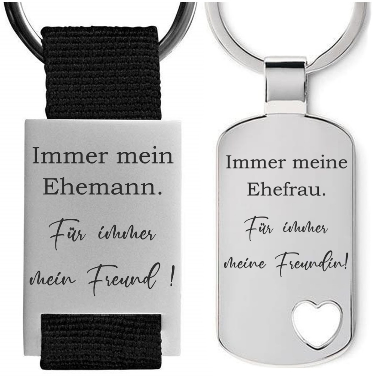 Metall Schlüsselanhänger Modell: Immer mein / meine ...