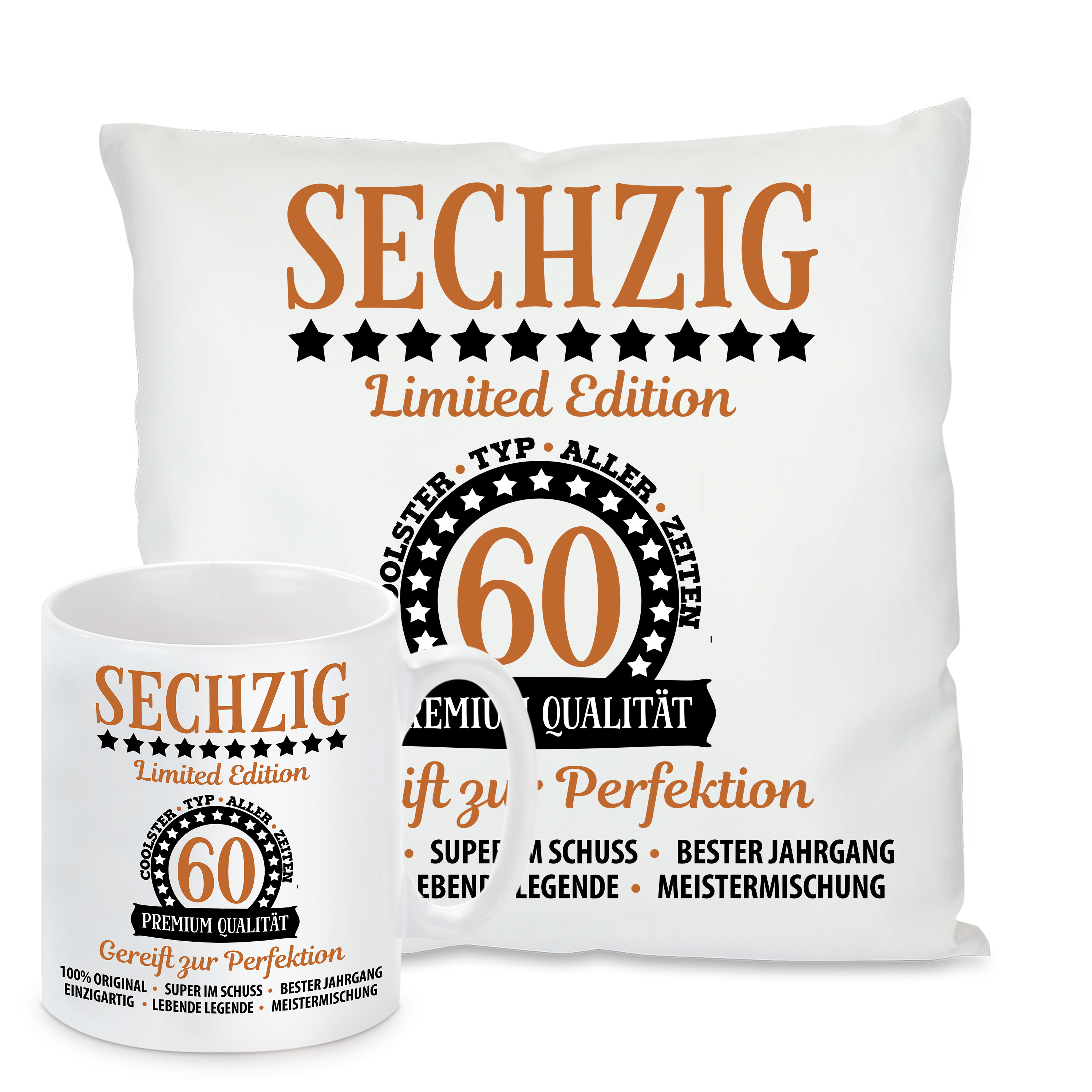 Kissen oder Tasse: Sechzig - 60 - Limited Edition