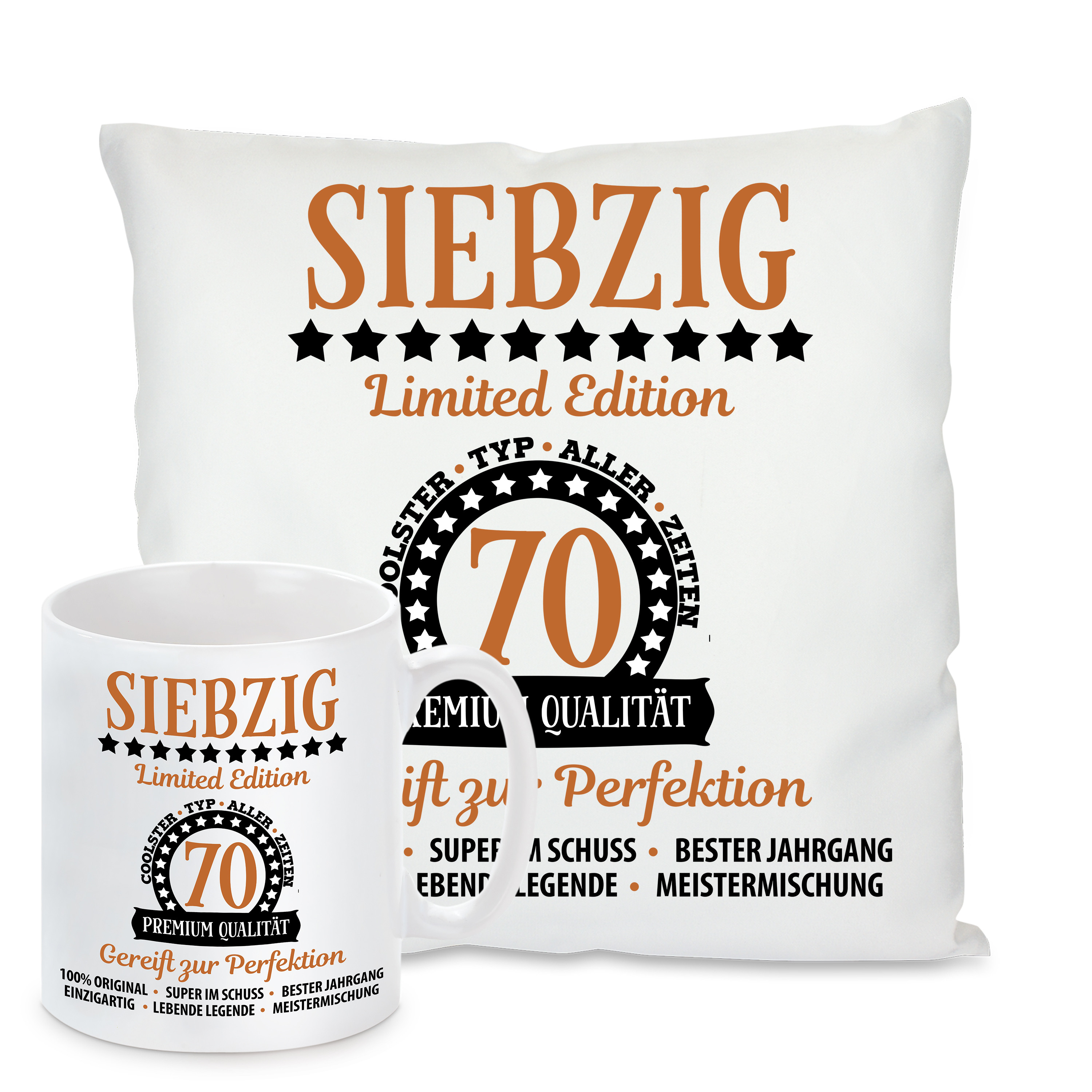 Kissen oder Tasse: Siebzig - 70 - Limited Edition