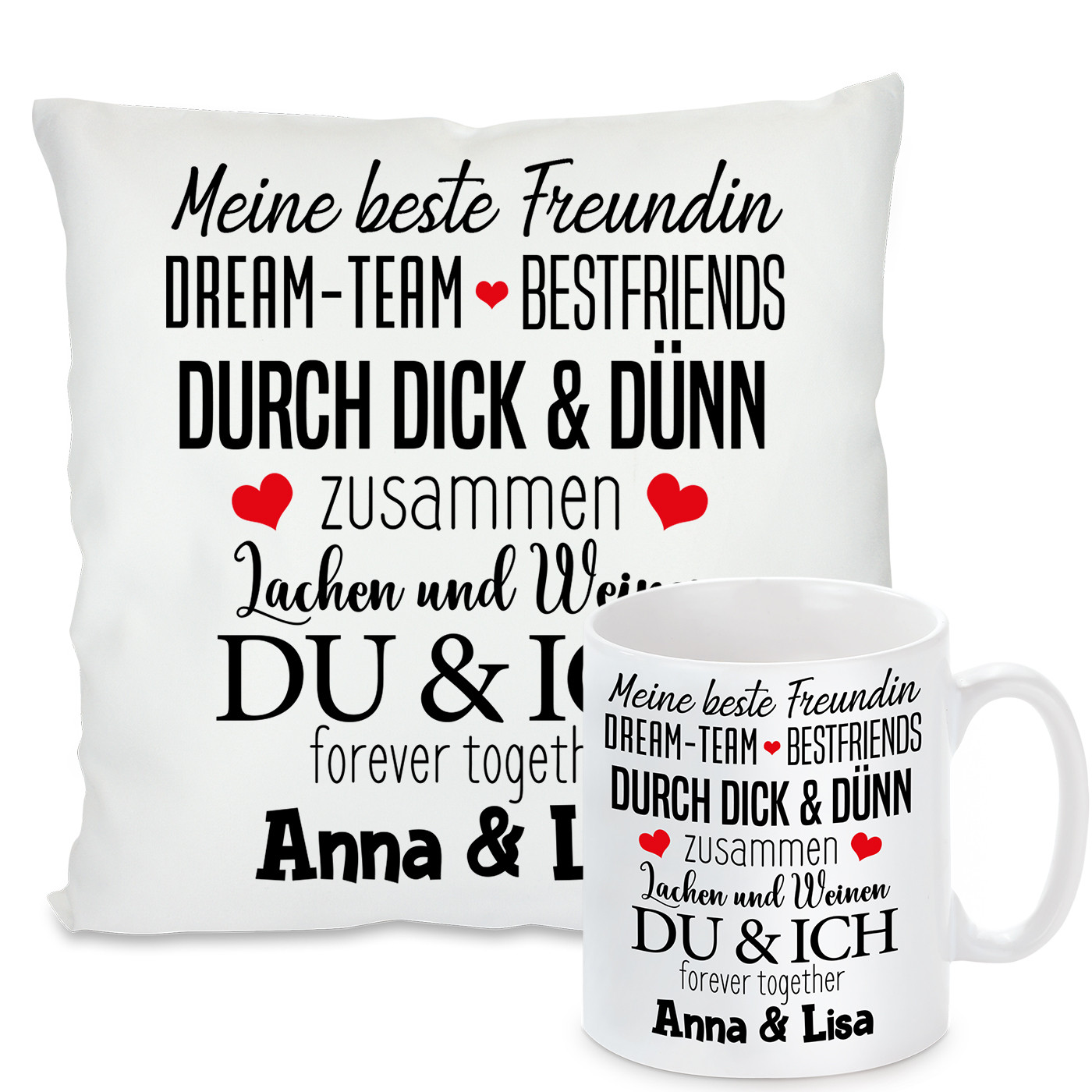 Kissen oder Tasse: Meine beste Freundin