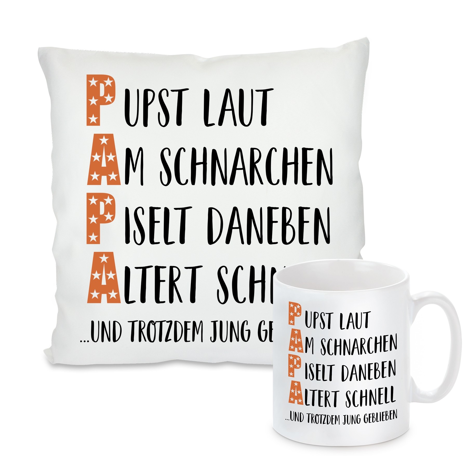 Kissen oder Tasse: PAPA mit lustiger Definition