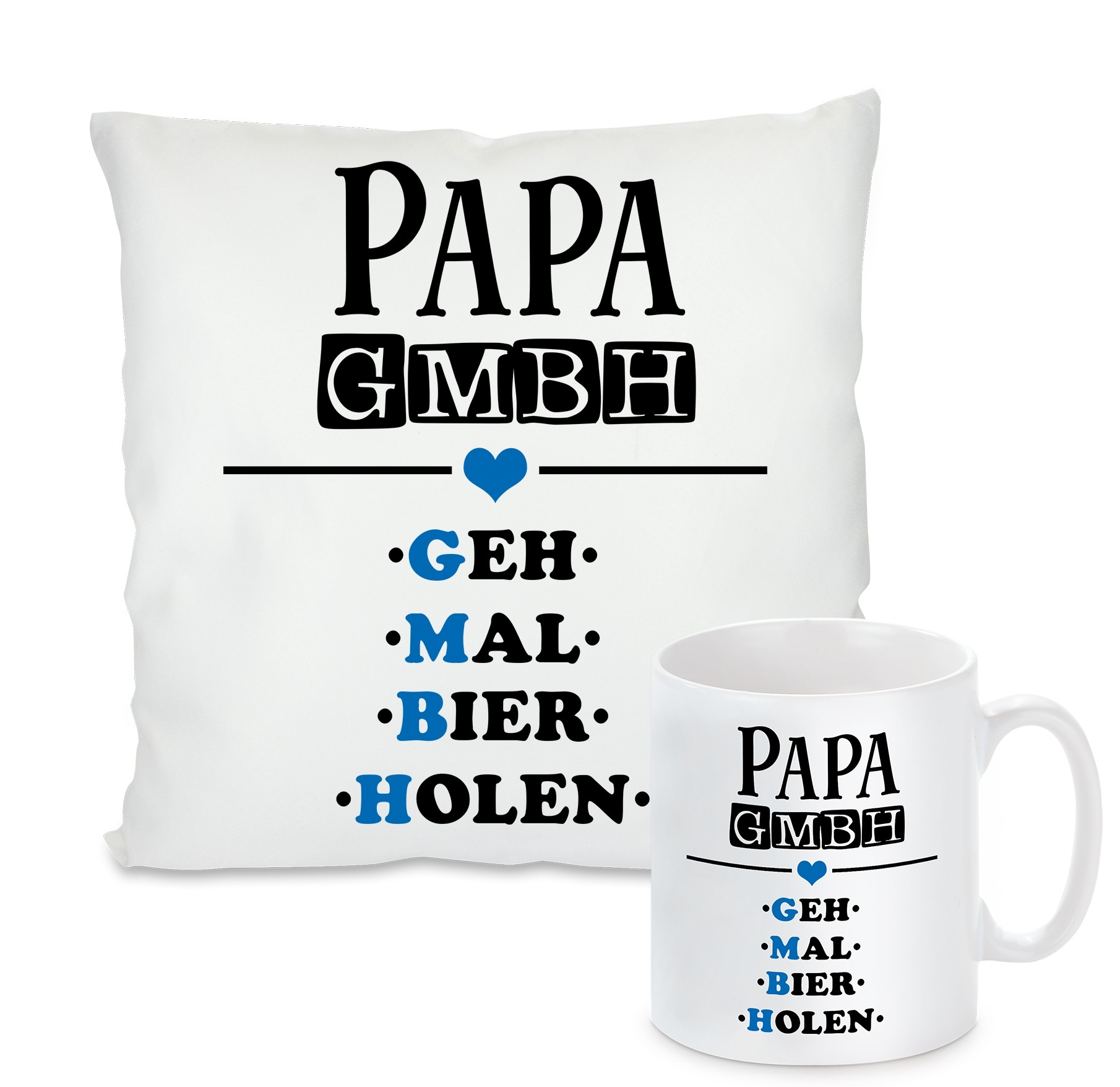Kissen oder Tasse: Papa GmbH