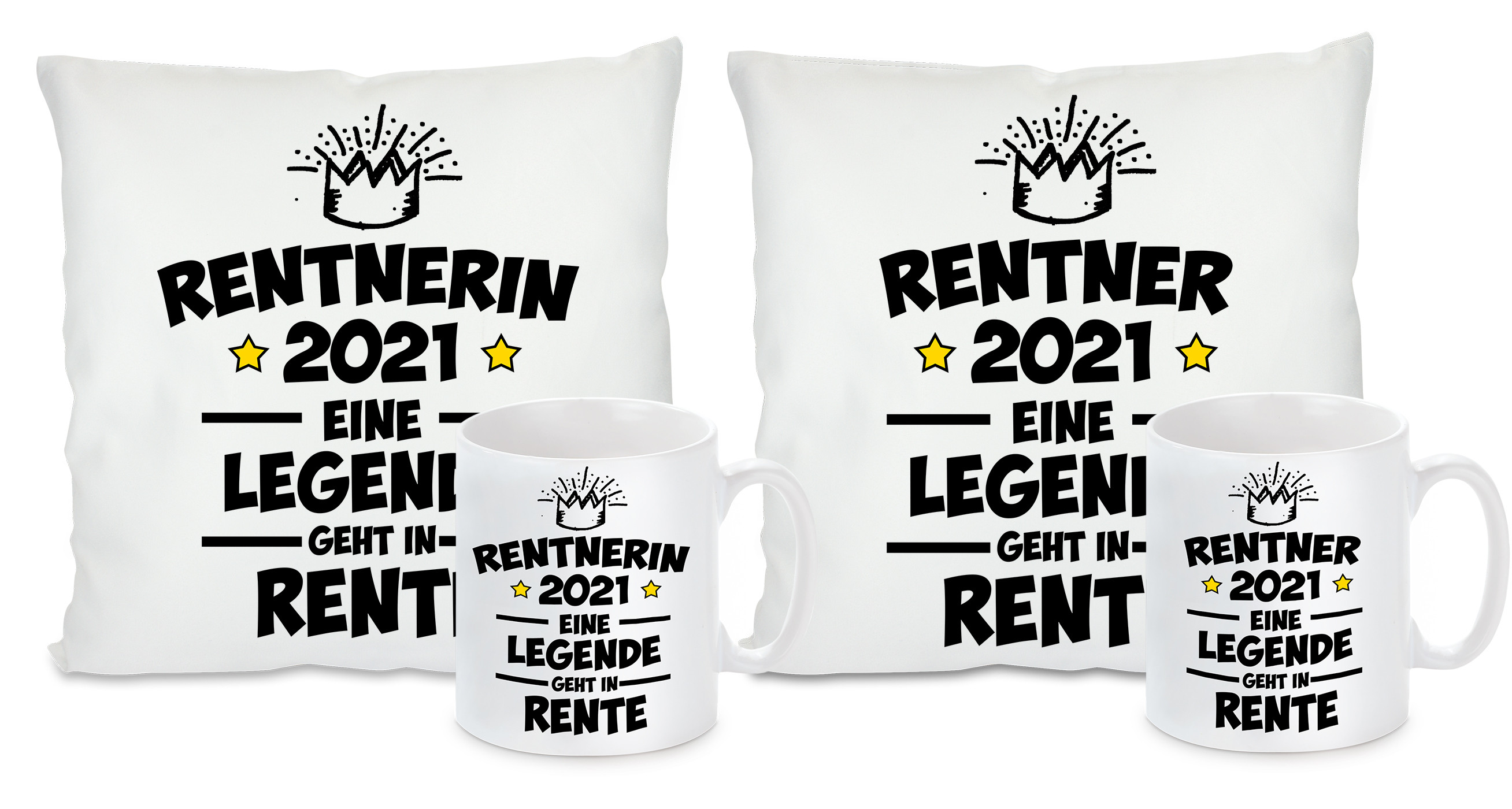 Kissen oder Tasse: Rentner / Rentnerin 2021 Eine Legende geht in Rente