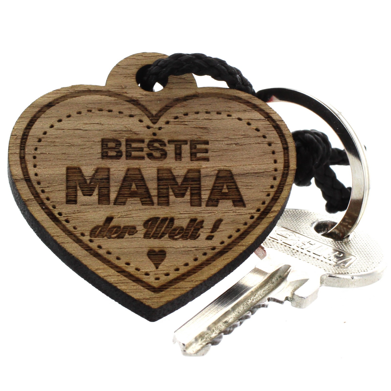 Lieblingsmensch® Schlüsselanhänger mit Metallschlaufe Modell Beste Mama der Welt 