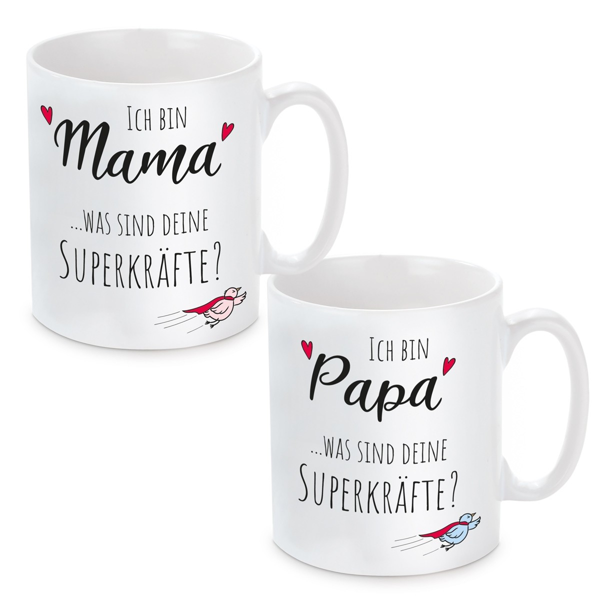 Tasse mit Motiv Modell: Superkräfte - Für Mama oder Papa