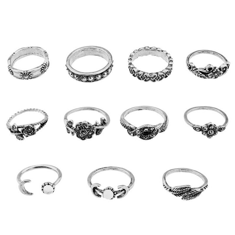 Damenringe Set bestehend aus 11 Ringen