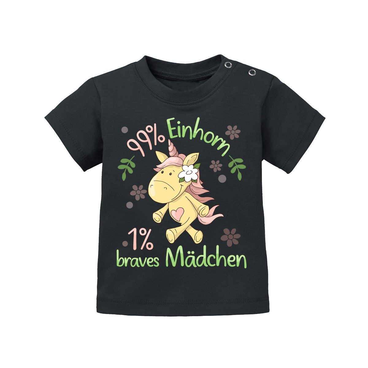 Kinder T-Shirt Modell: 99% Einhorn - 1% Braves Mädchen!